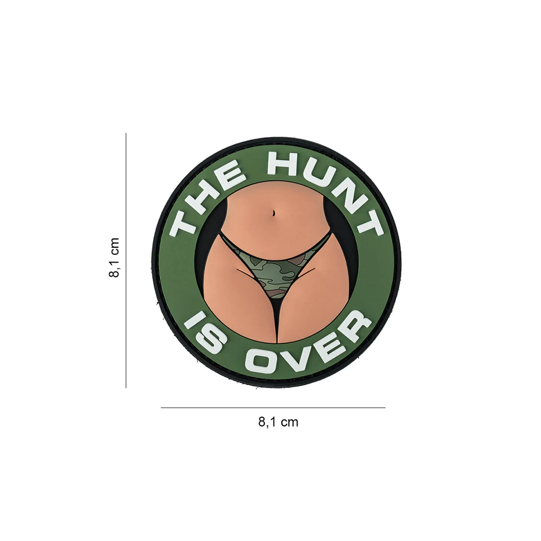 3D PVC Patch The Hunt is Over, Green