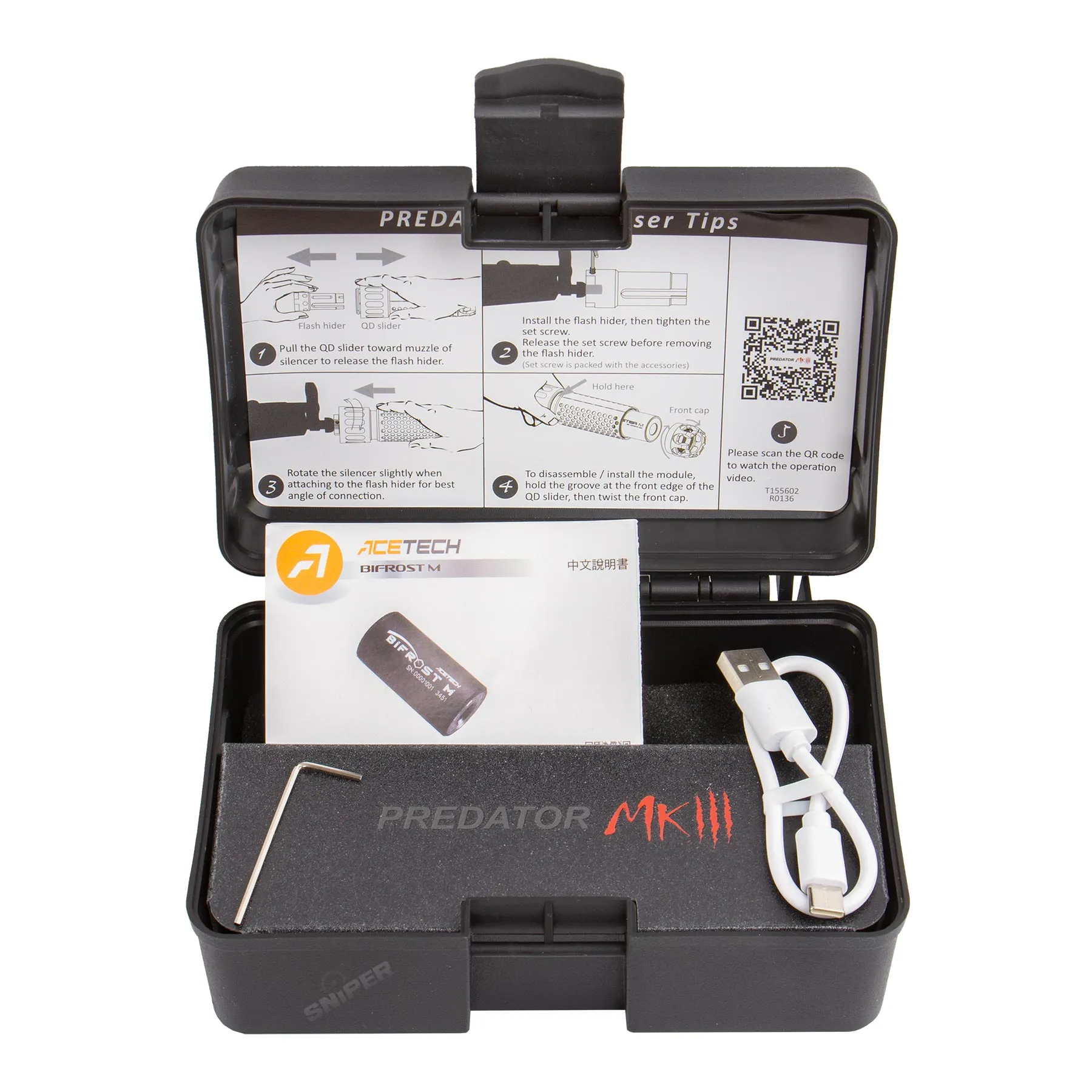 Acetech Predator MKIII Tracer Unit w/ Bifrost M, Black