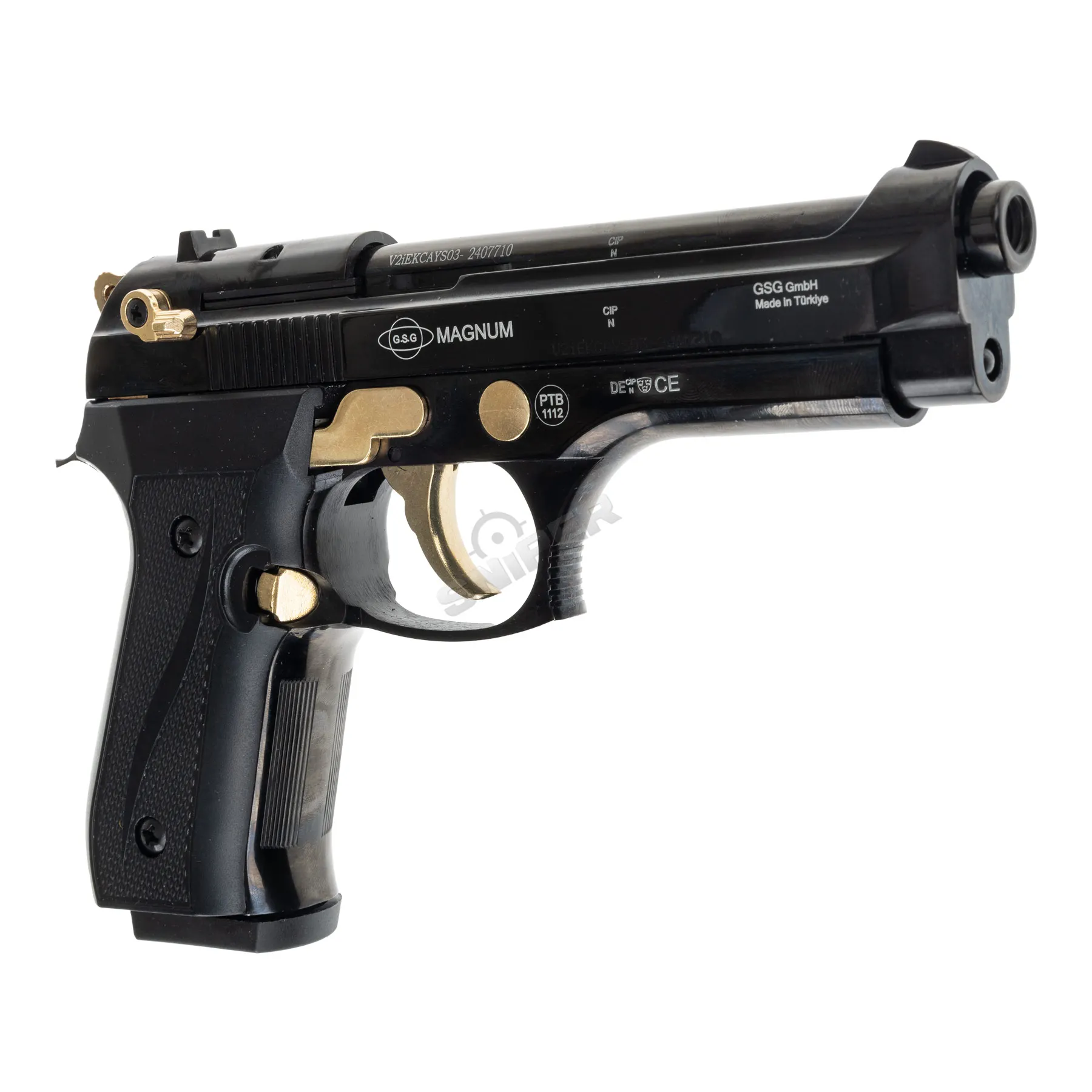 EKOL Firat 9mm P.A.K. Schreckschusspistole, Black/Gold