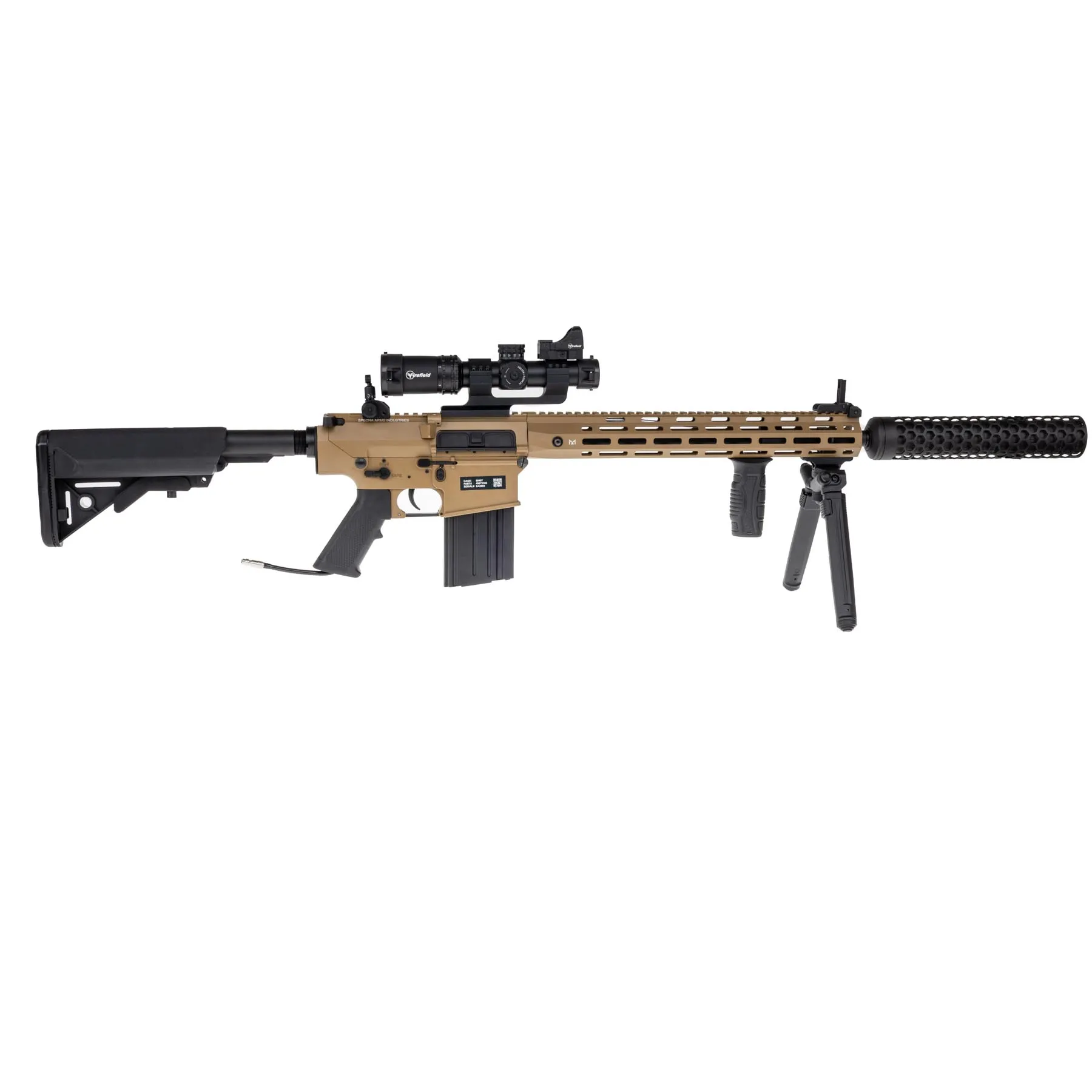 Prep My Airsoft - SAC x Wolverine SA-E35 DMR Rifle HPA, Tan Prep My Airsoft - SAC x Wolverine SA-E35 DMR Rifle HPA, Tan