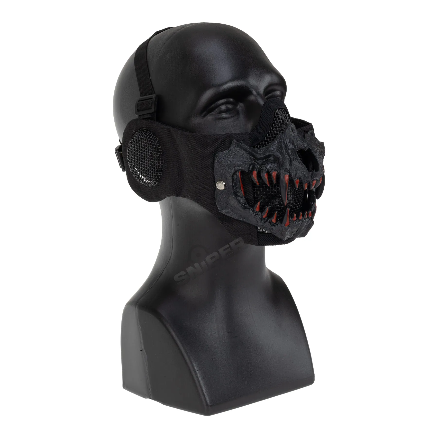 Reapo Stalker EVO Fangs Mask w/ Ear Protection, Black