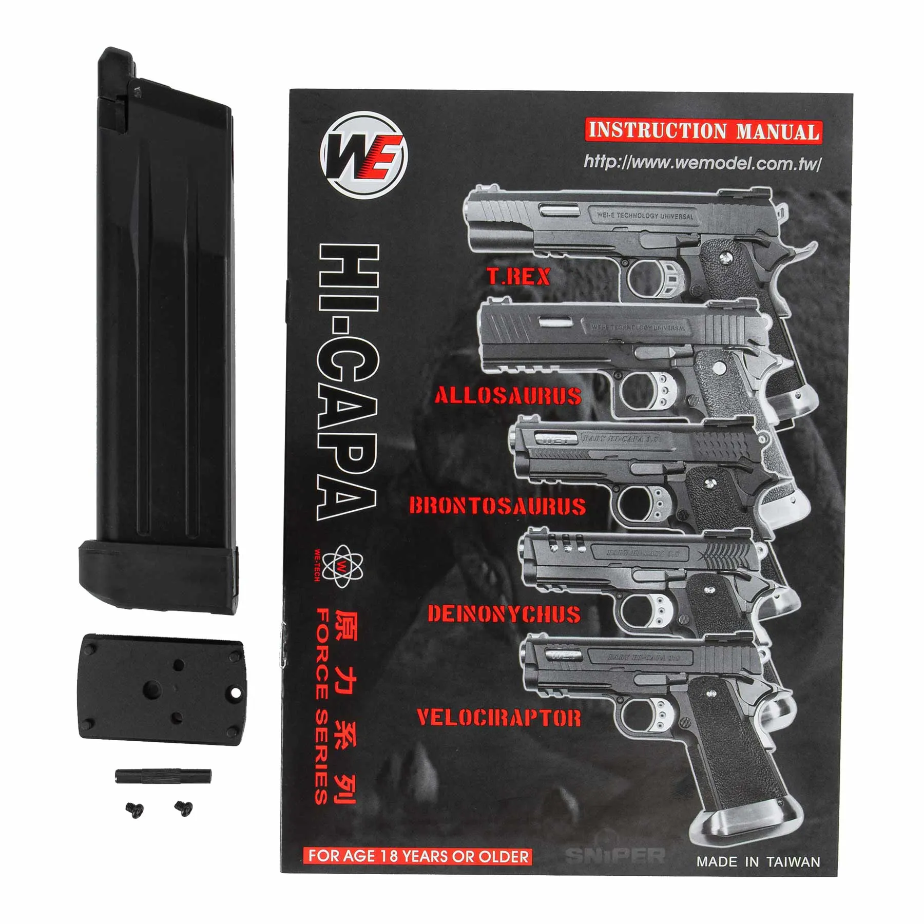 WE Hi-Capa 5.1 Force Full Metal Silver GBB Softair Pistole