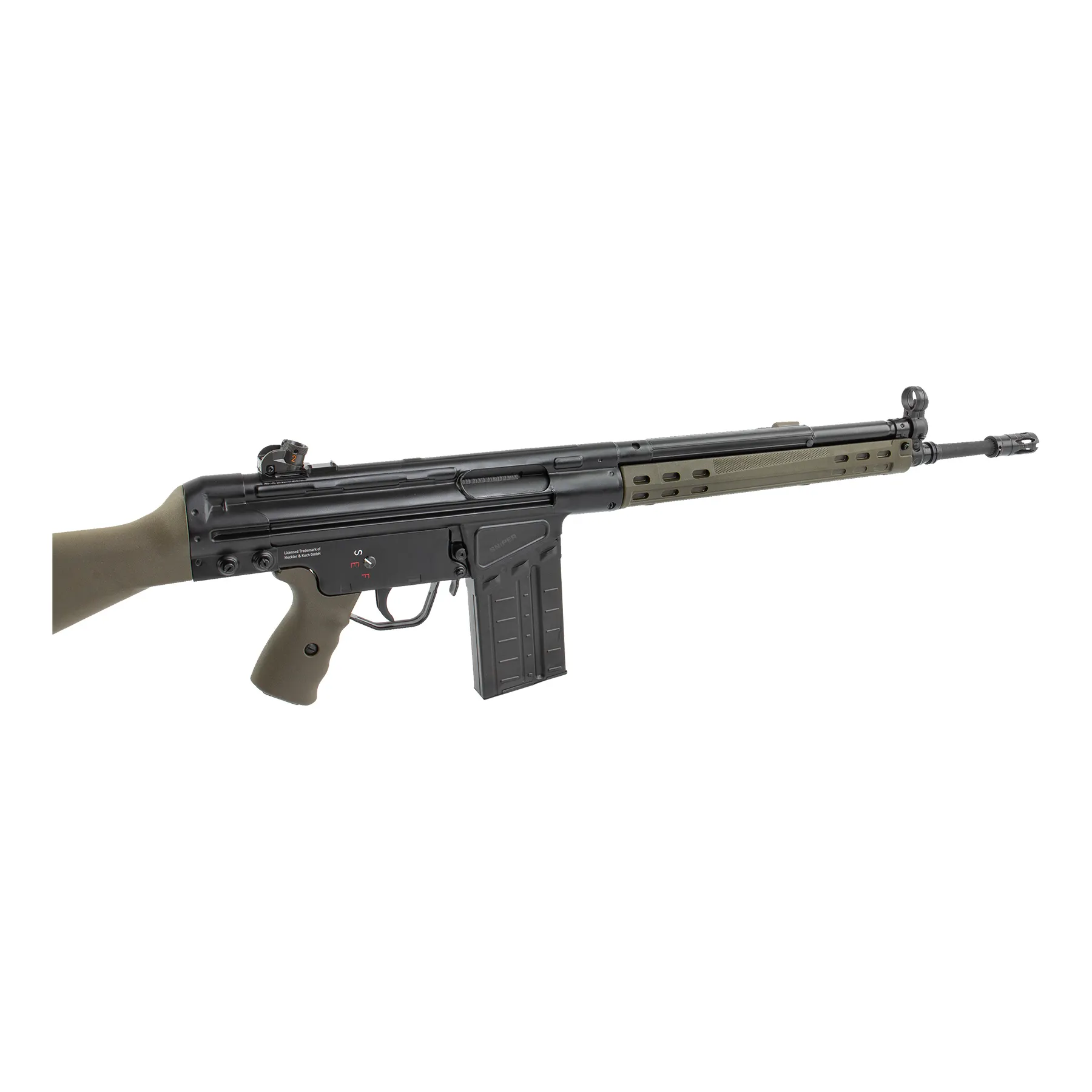 Heckler und Koch G3A3 Oliv GBB Softair Gewehr