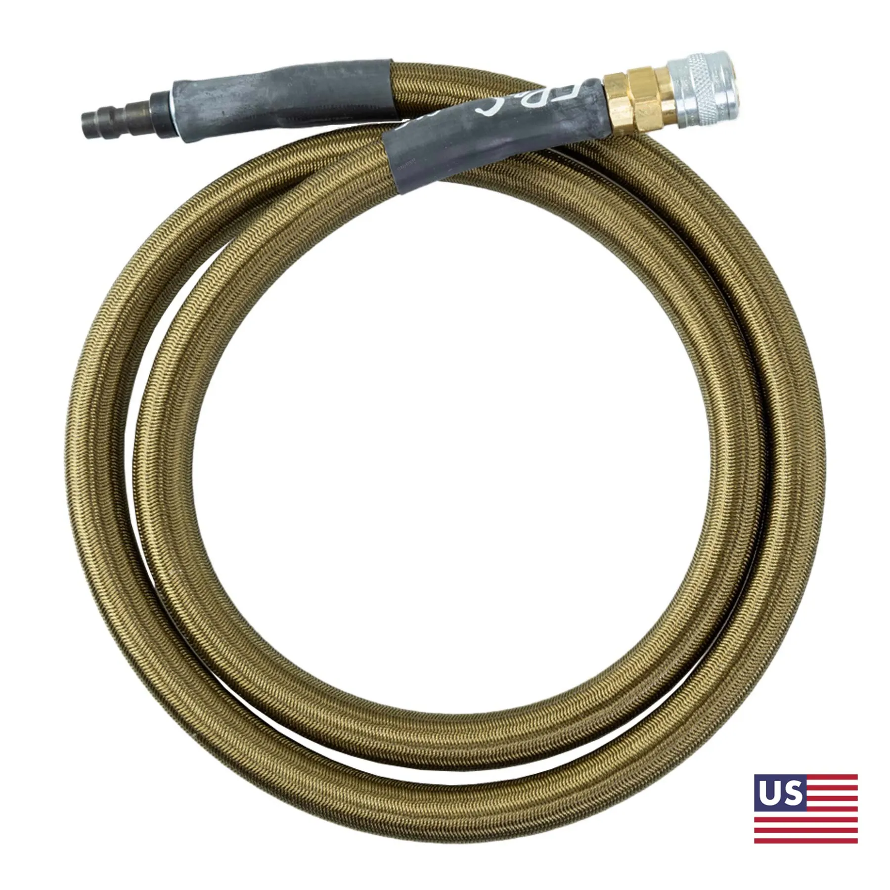 HPA S&F MK. III 100cm Braided Hose Line US, Olive HPA S&F MK. III 100cm Braided Hose Line US, Olive