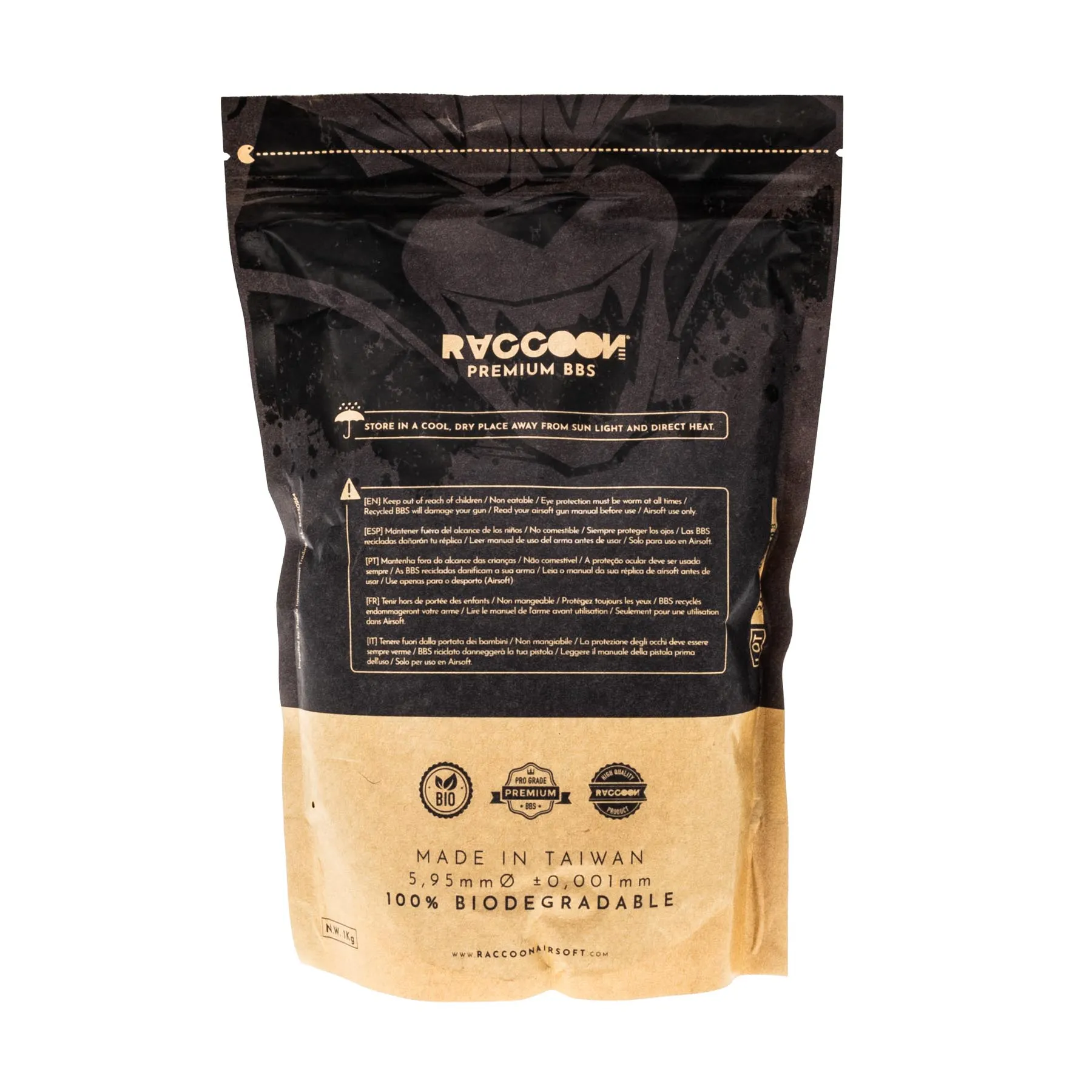 Raccoon Premium Bio BBs 0,20g, 1KG Raccoon Premium Bio BBs 0,20g, 1KG