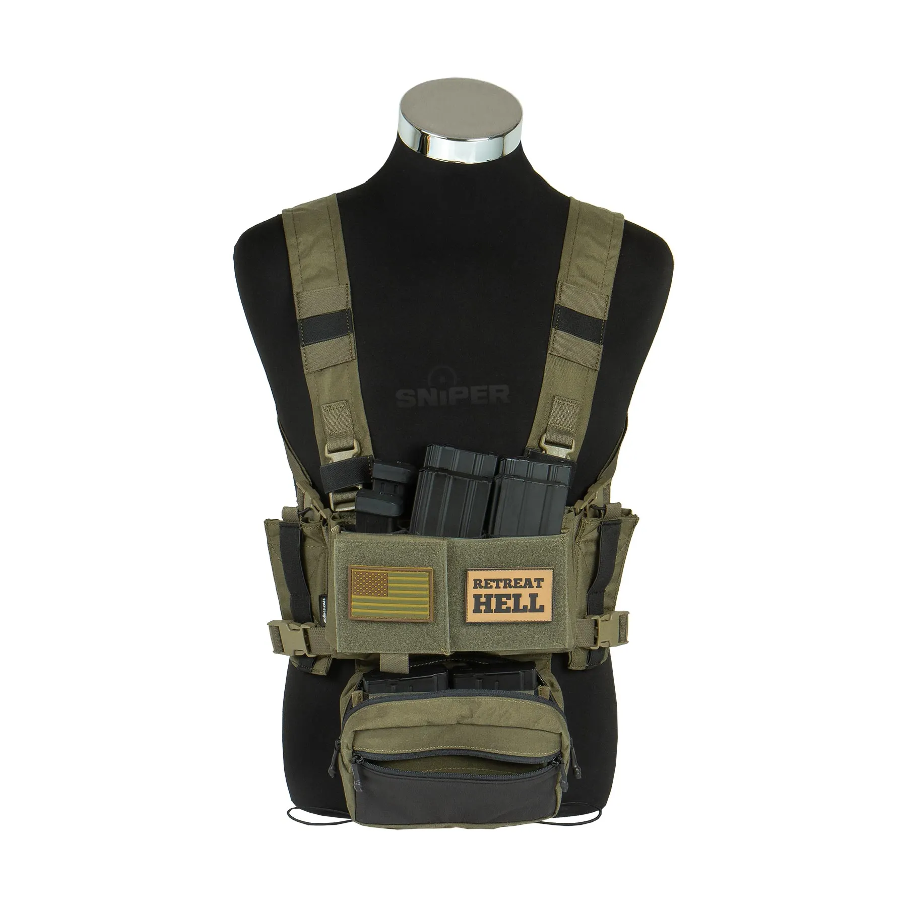 Micro Fight Chissis MK3 Chest Rig, Ranger Green
