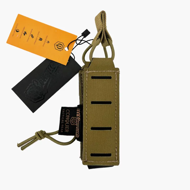 Conquer Single Pistol Mag Pouch, Coyote