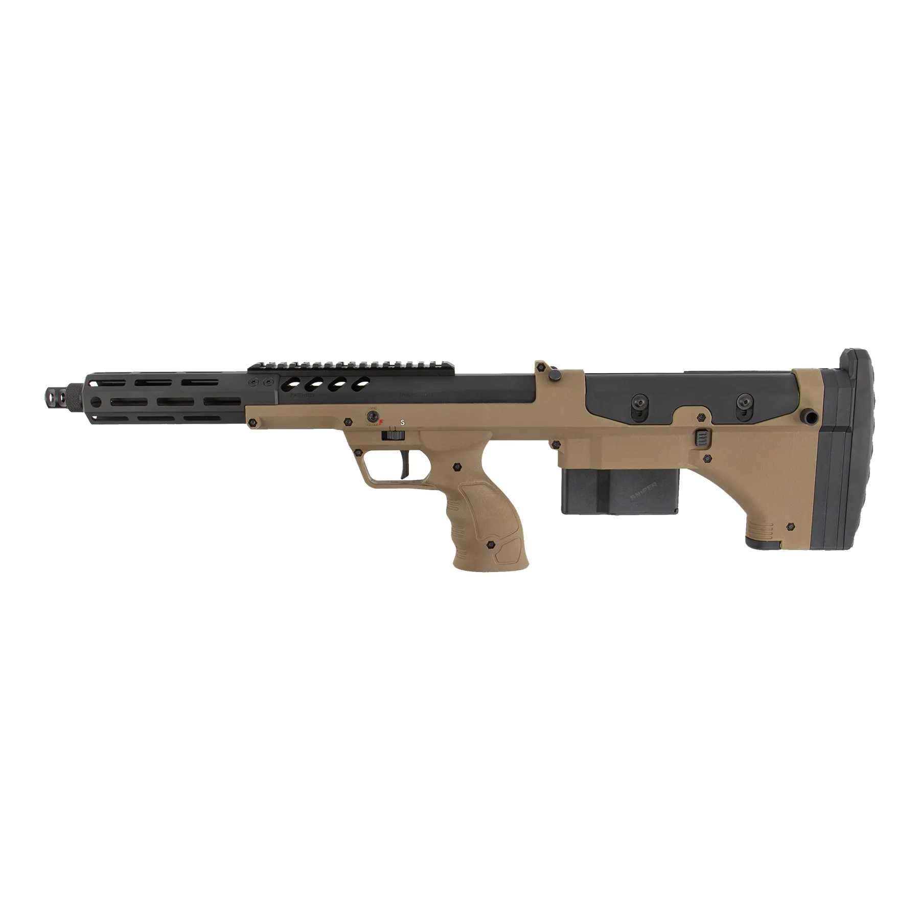 Silverback SRS A2/M2 16" pull-bolt Scharfschützengewehr, FDE