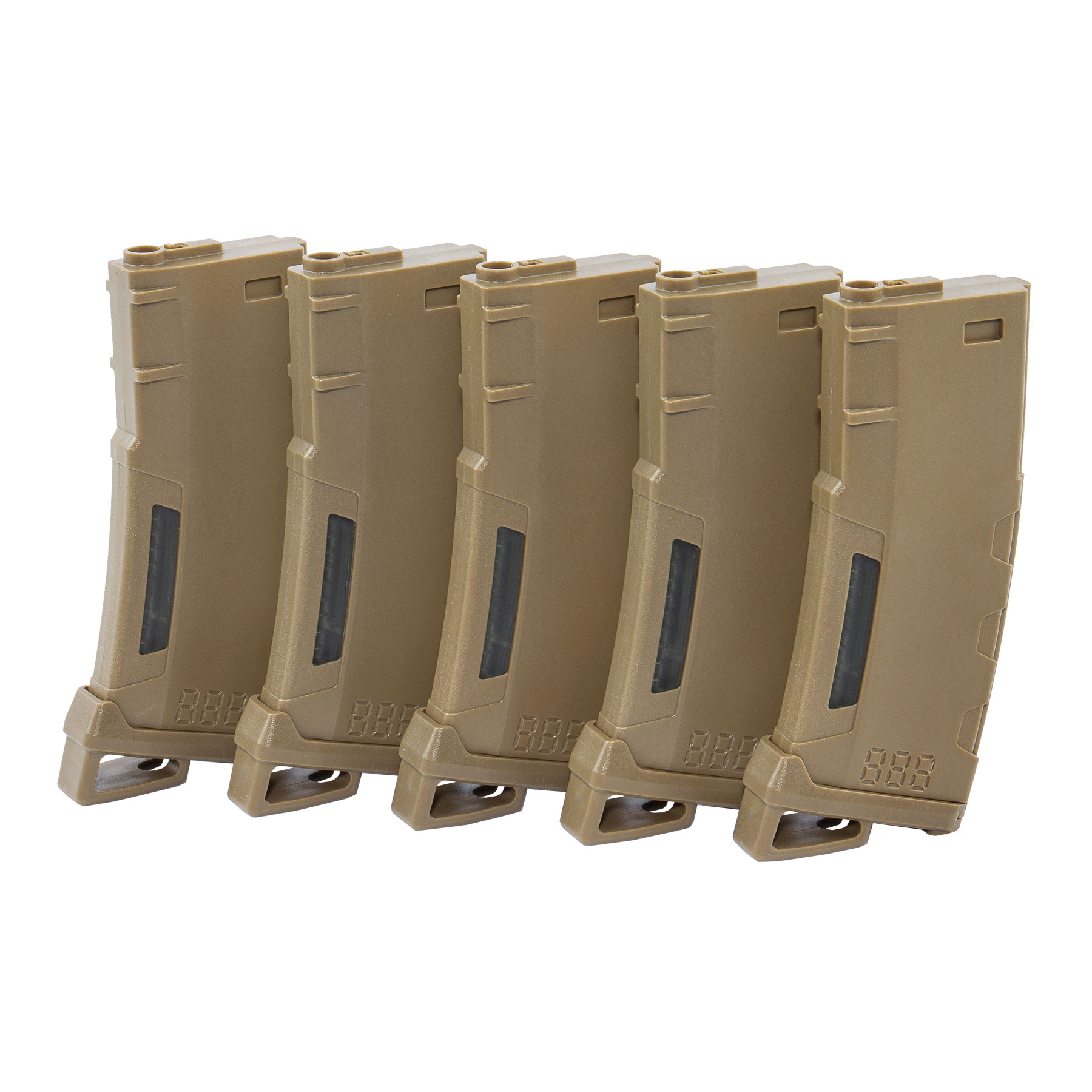 M4 Magazin 130rds Mid-Cap 5er pack, Tan