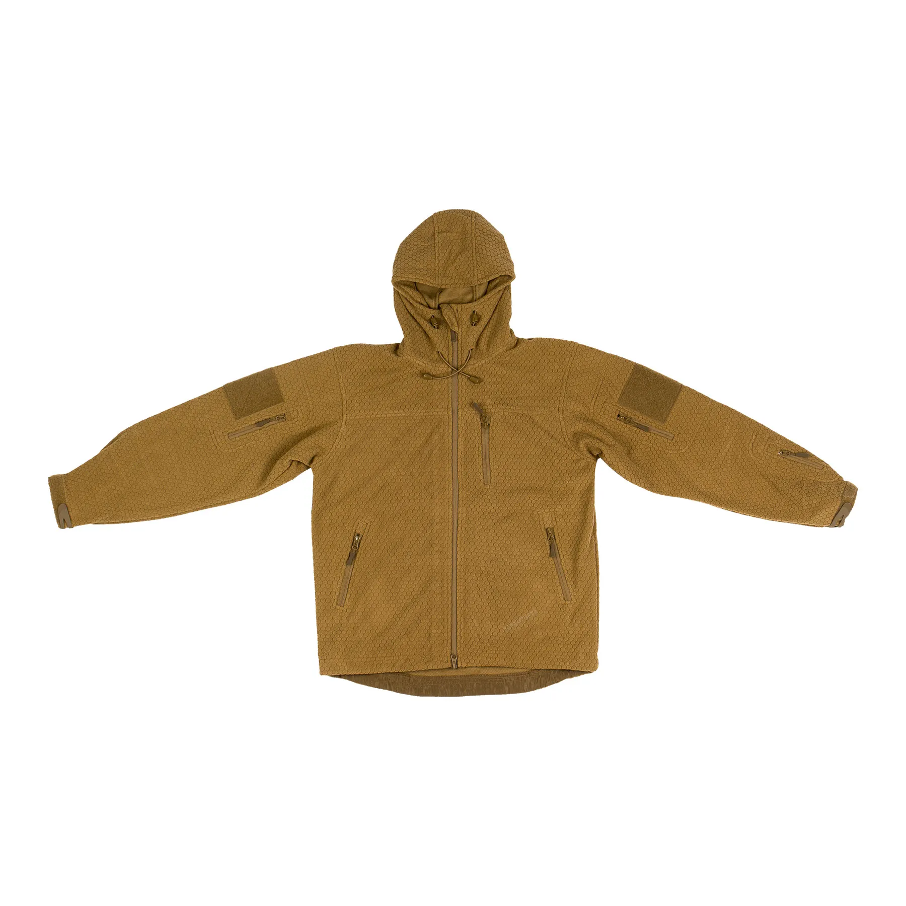 Hexagon Fleece Weste, Coyote Brown