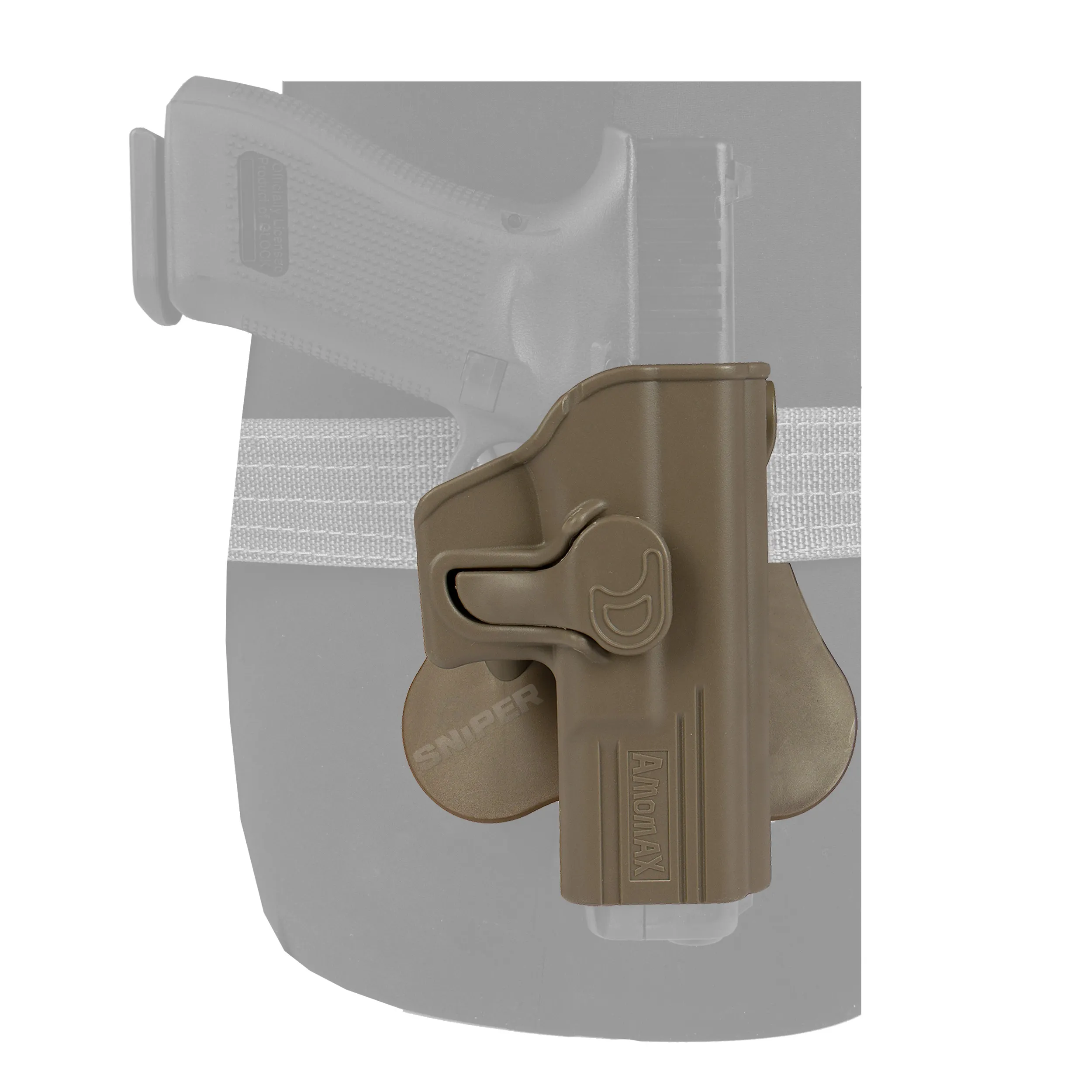 Formholster für Glock Modelle, rechts, Tan