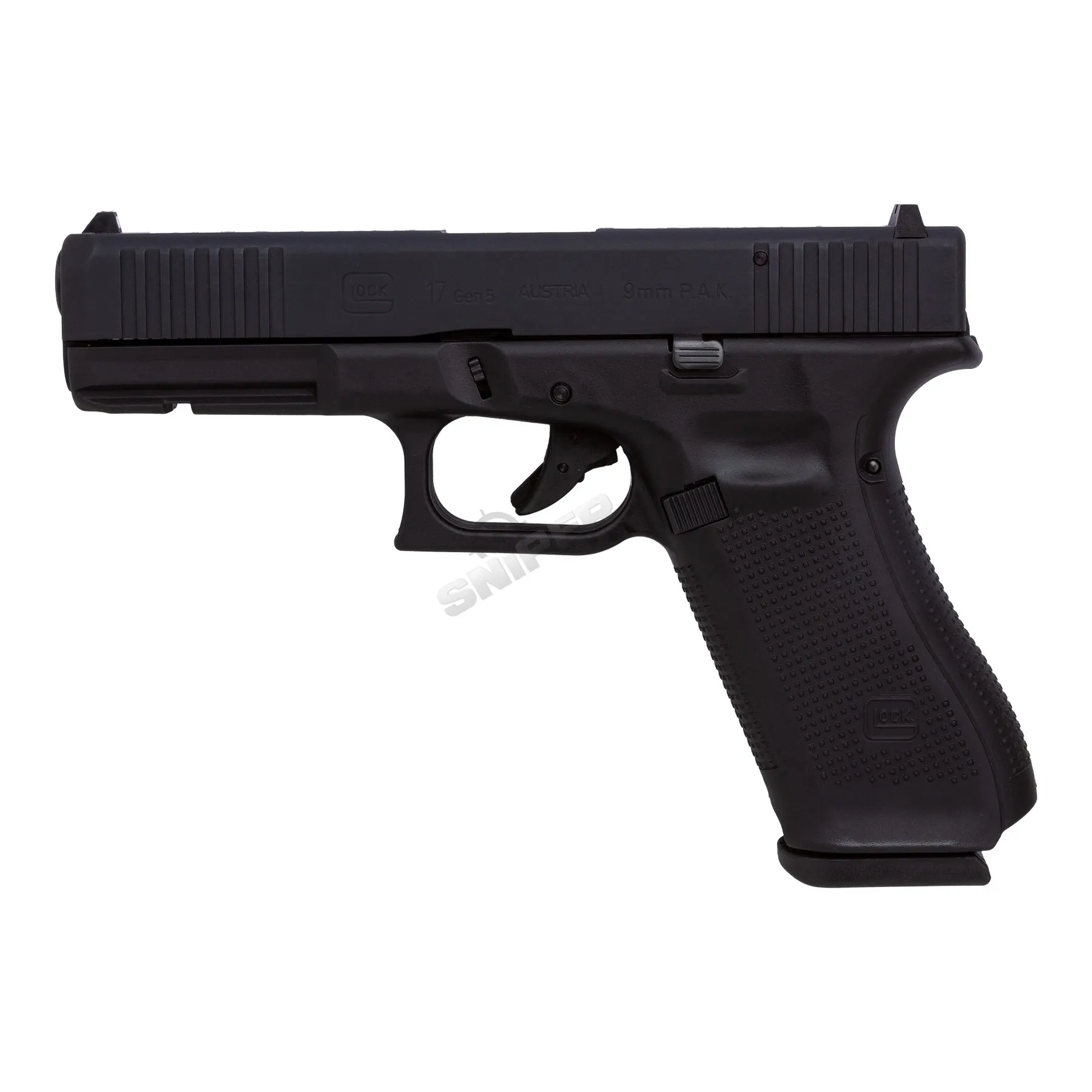 Silvester Bundle #2 Glock 17 Gen 5 9mm P.A.K Schreckschusspistole, Black