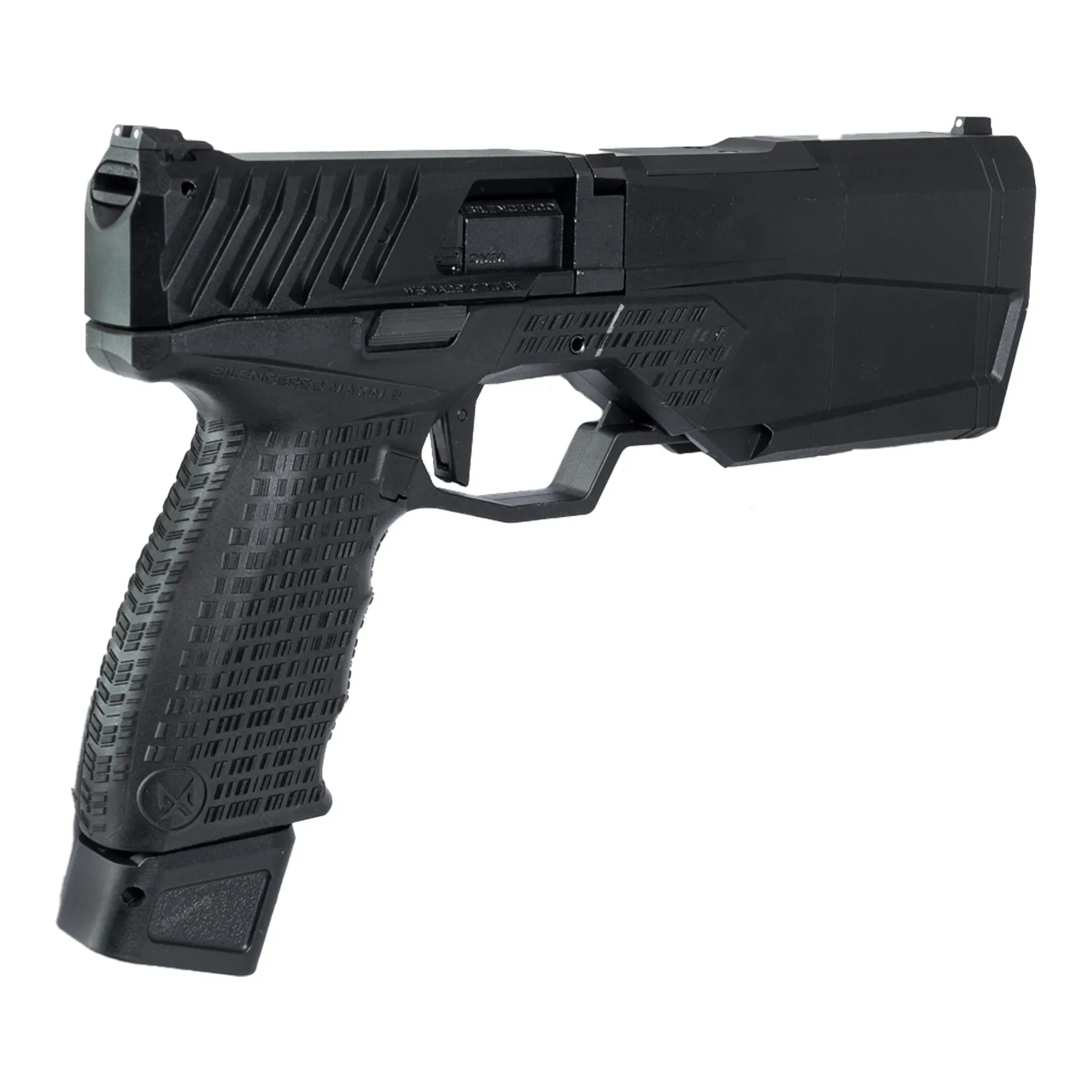 Krytac SilencerCo Maxim 9 Co2 Softair Pistole, Black Krytac SilencerCo Maxim 9 Co2 Softair Pistole, Black