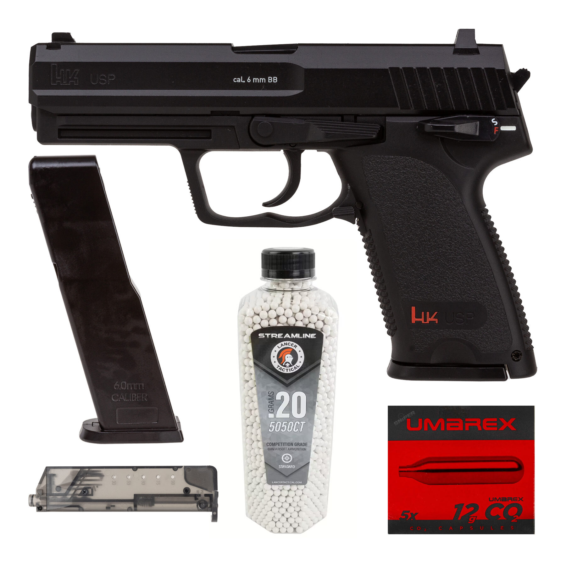 Bundle Deal #1 - Heckler und Koch USP Co2 NBB Softair Pistole