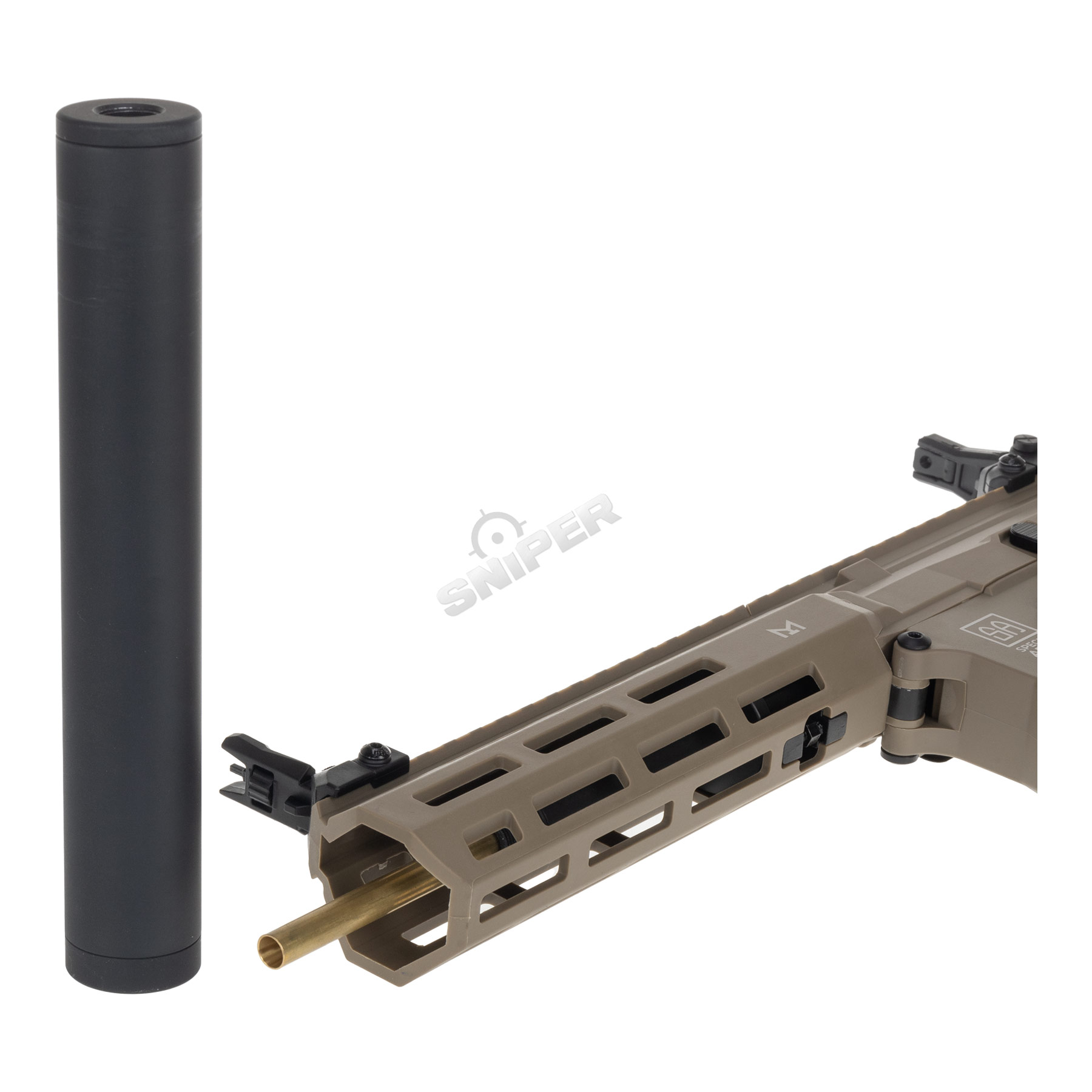 Specna Arms SA-F21 Flex Tuned-Up w/ ETU < 0,5 Joule Softair Gewehr, Tan