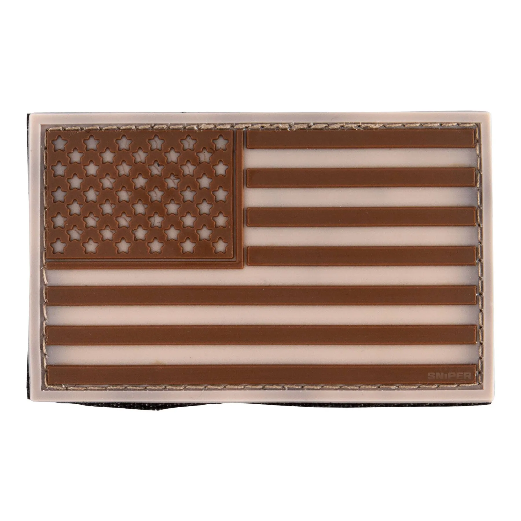 US Flag Rubber Patch, desert