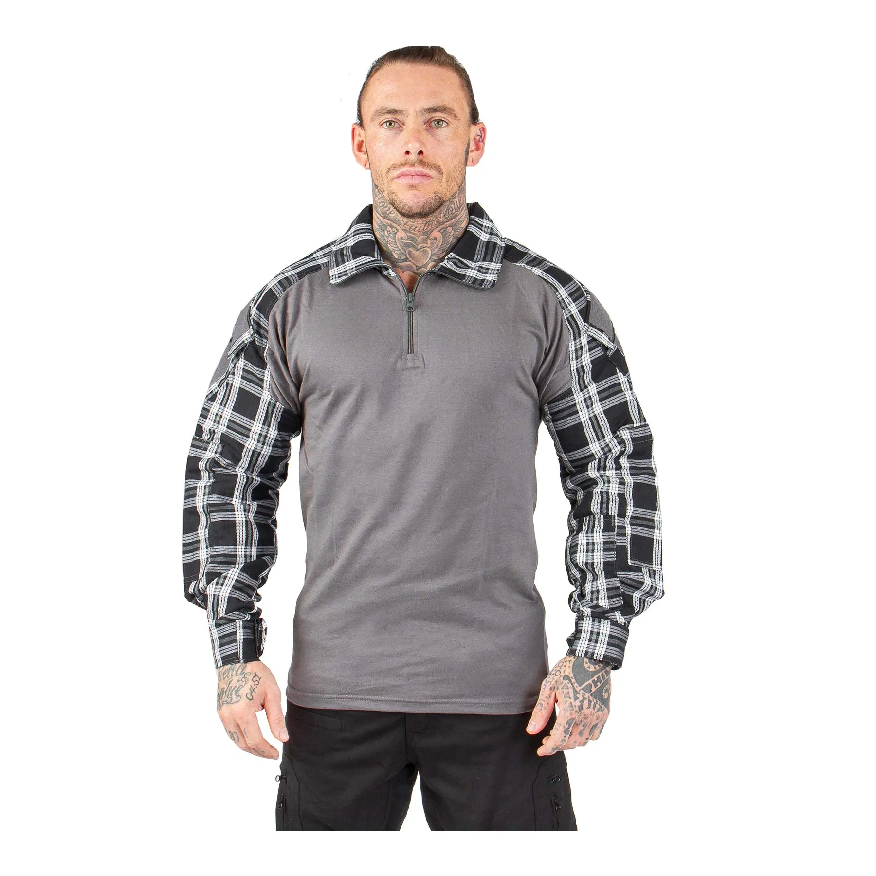 Invader Gear Flannel Combat Shirt, Black