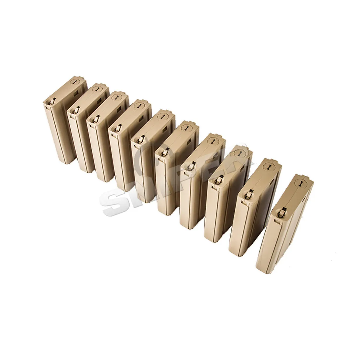 Ersatzmagazin 10er Pack Low Cap, Farbe Tan. Für FN