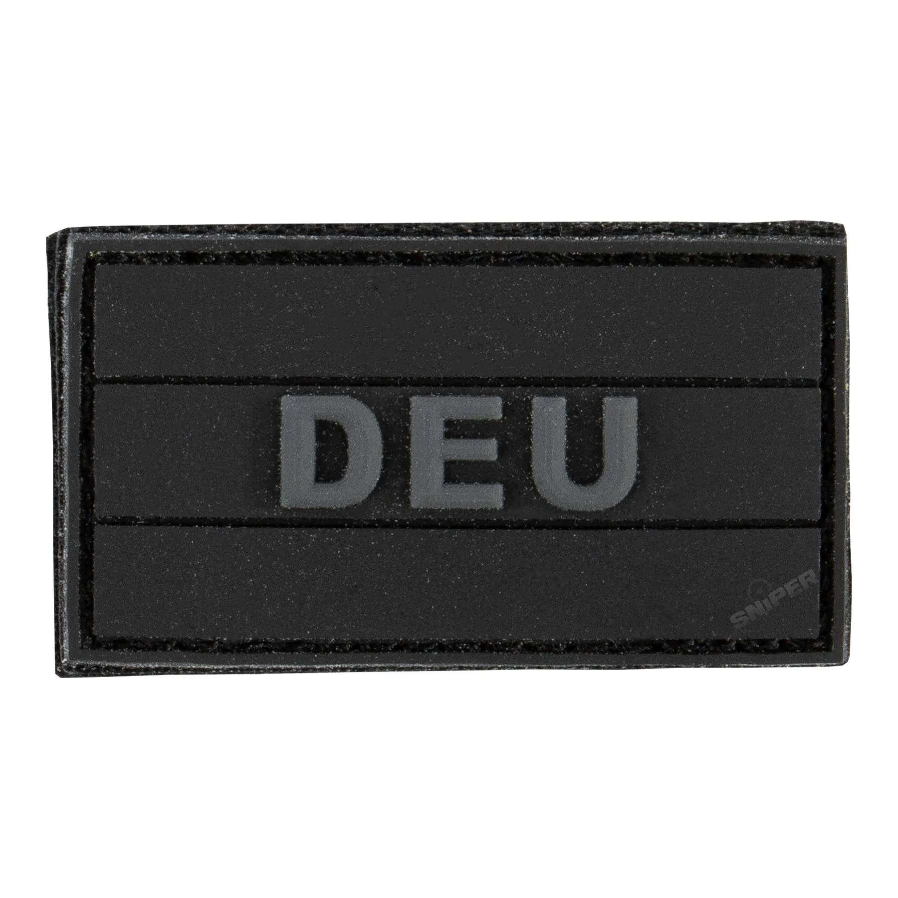 German Flag PVC Patch, black German Flag PVC Patch, black