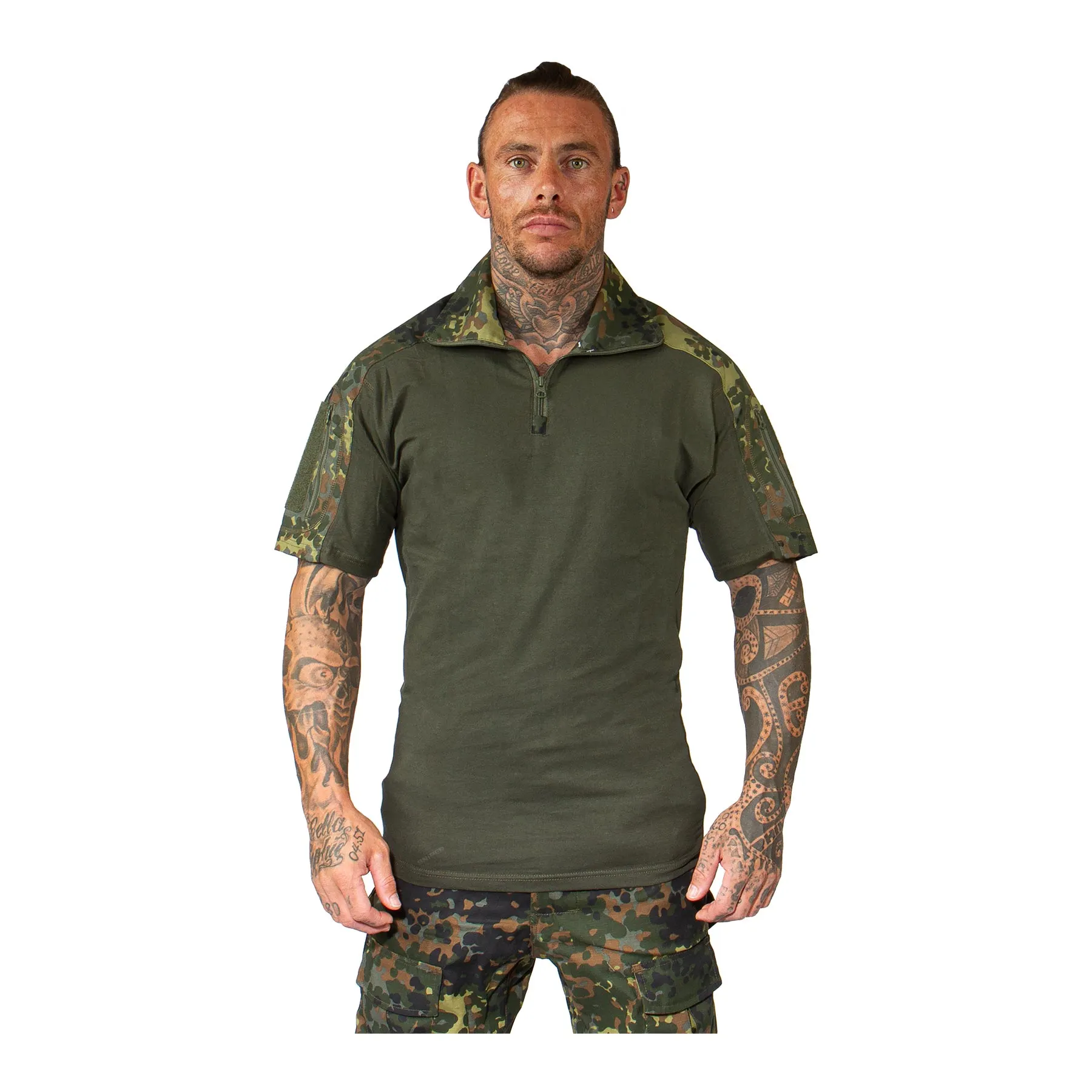 Combat Shirt Short Sleeve, Flecktarn Combat Shirt Short Sleeve, Flecktarn