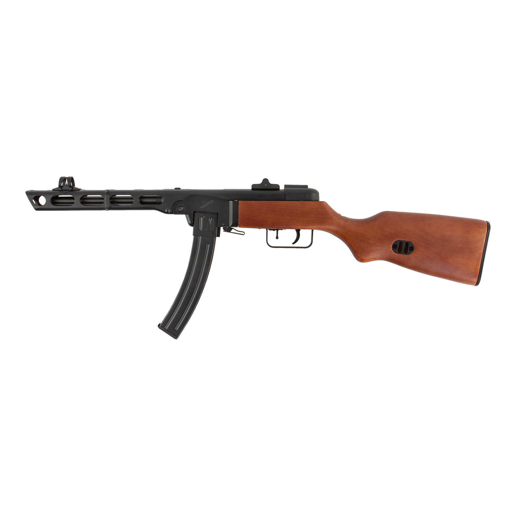 Snow Wolf PPSH 41 Real Wood, BlowBack,  < 0,5 Joule Softair Gewehr