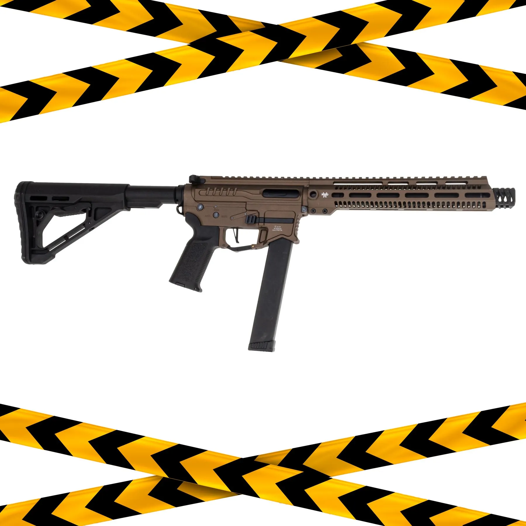 B-Ware Zion Arms PW9 M-Lok 10" (S)AEG, Chocolate
