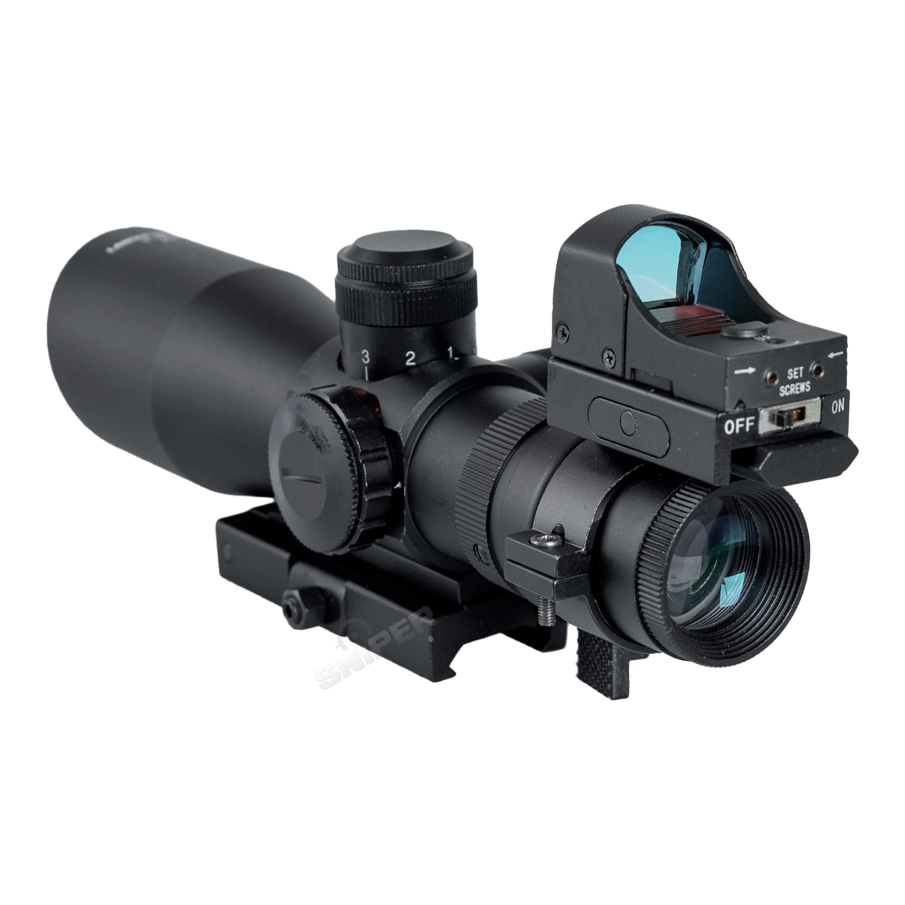 3-9x42 Short Dot w/ Red Dot Visier, Black