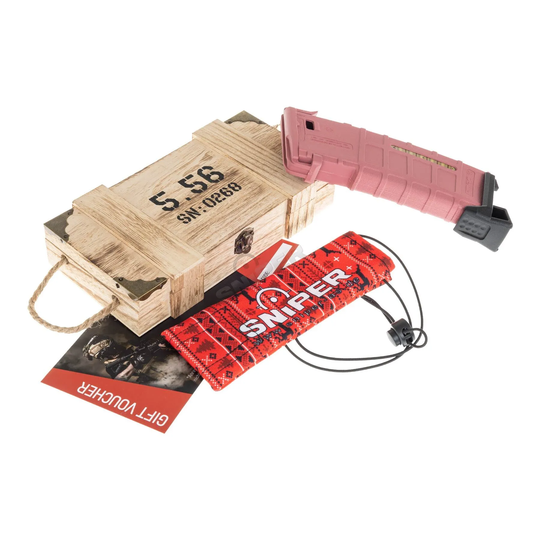 Christmas Box Deals - Sniper 50€ Gutschein & Laufsocke, Pink