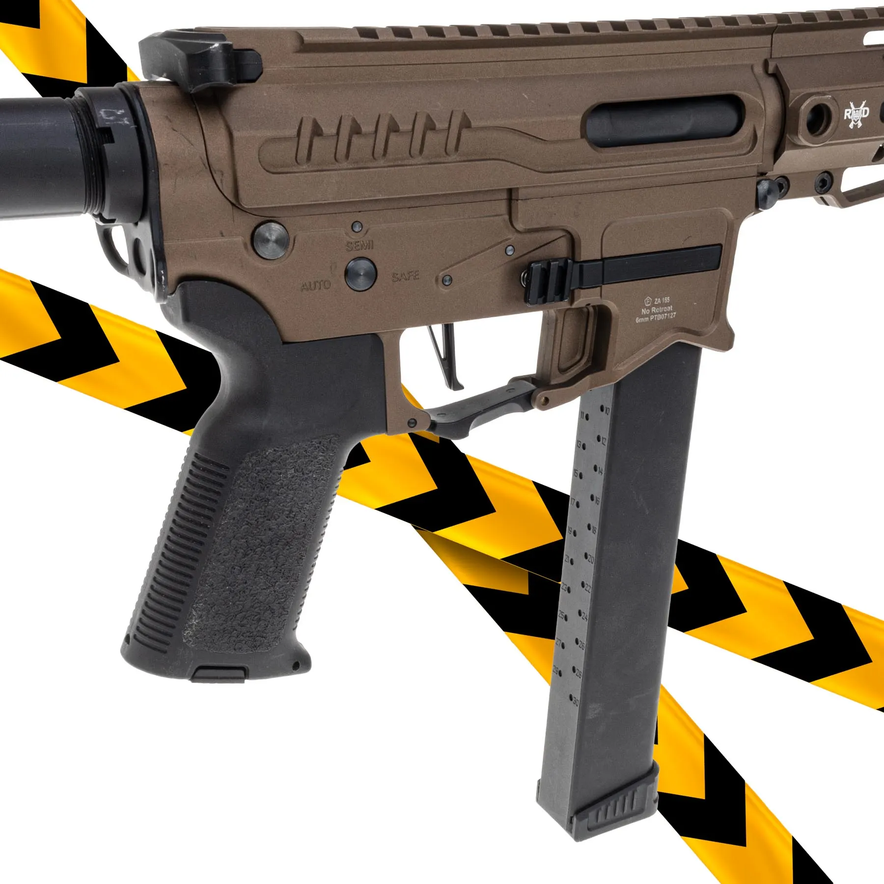 B-Ware Zion Arms PW9 M-Lok 6" (S)AEG, Chocolate