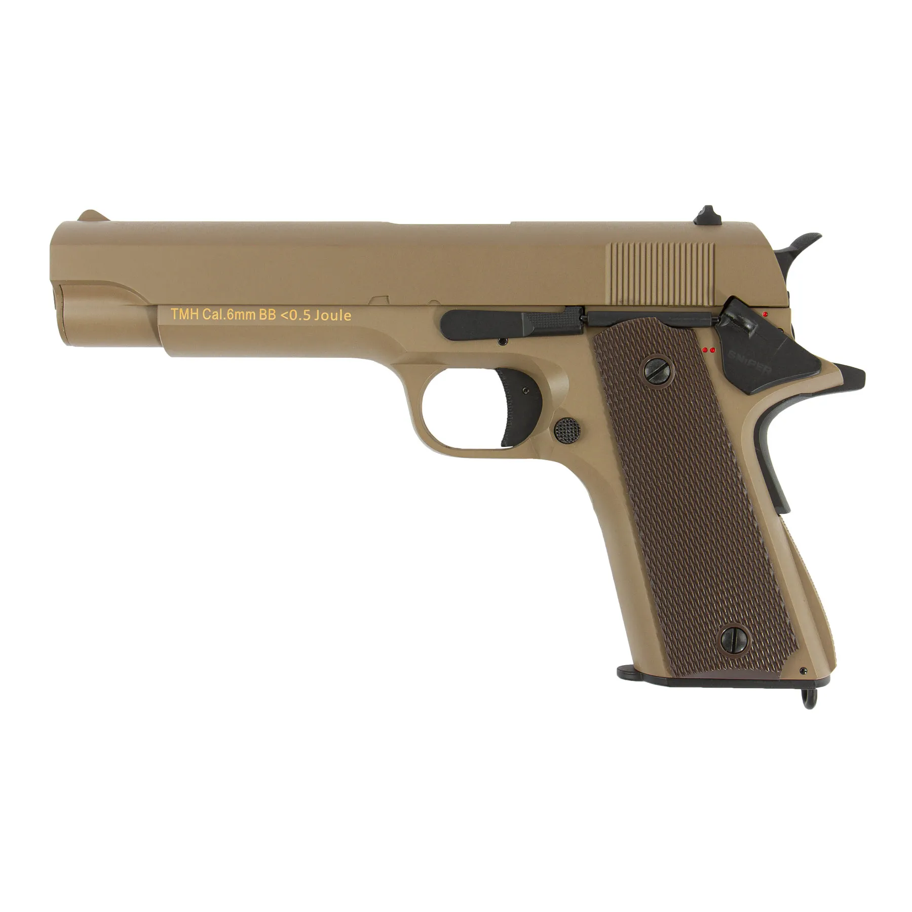 Cyma CM123 M1911 Tan AEP, 0,5 Joule Softair Pistole