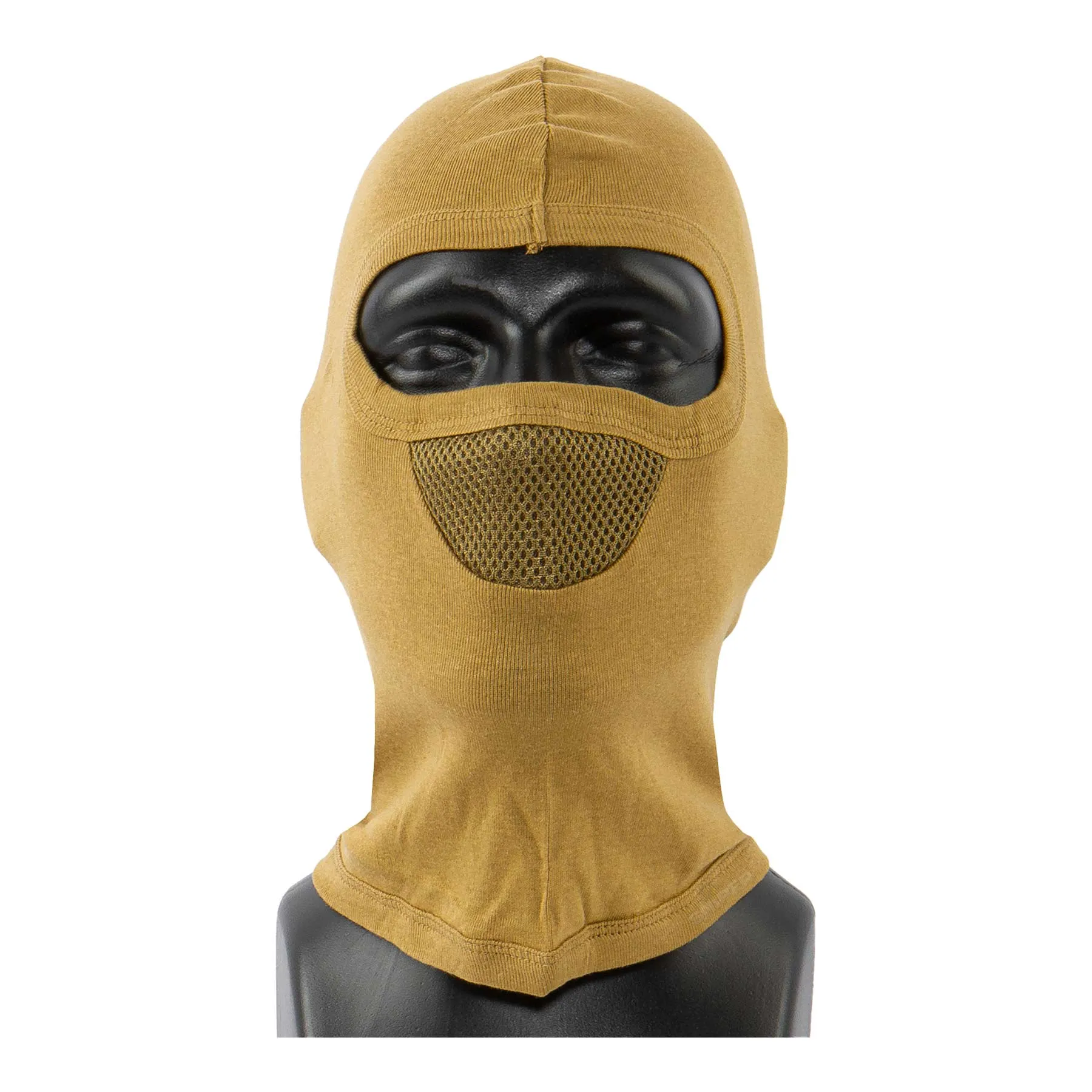 Balaclava mit Netzeinsatz, Tan Balaclava mit Netzeinsatz, Tan