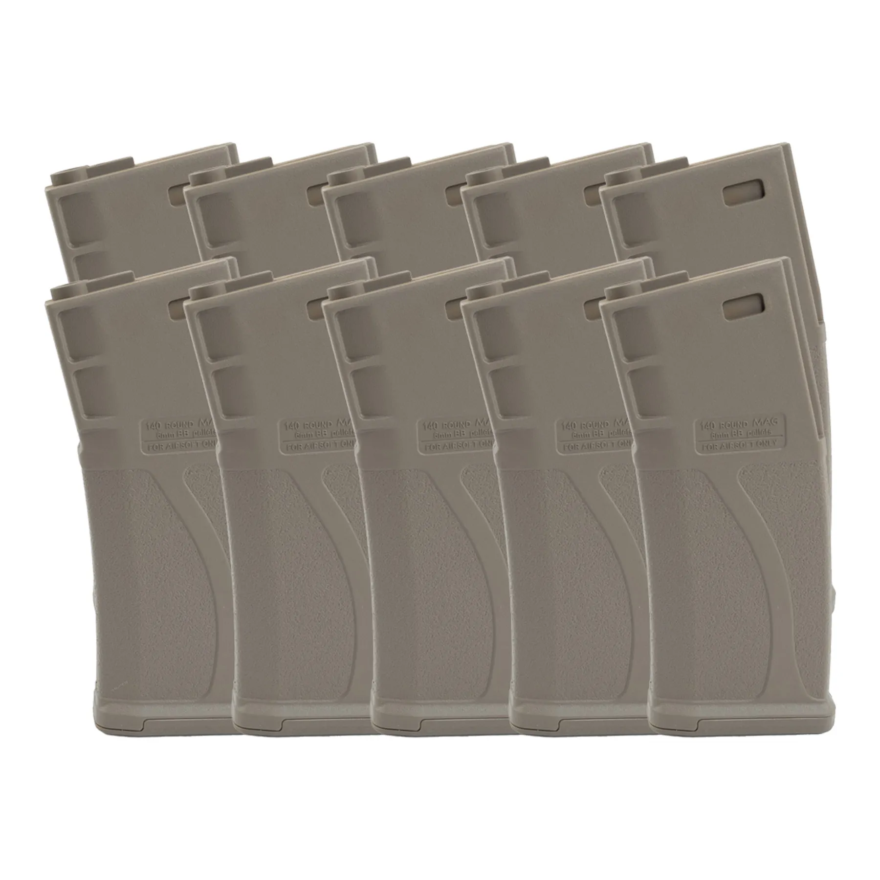 10er Set Mid-Cap 140 BB Magazine M4/M16, Tan 10er Set Mid-Cap 140 BB Magazine M4/M16, Tan
