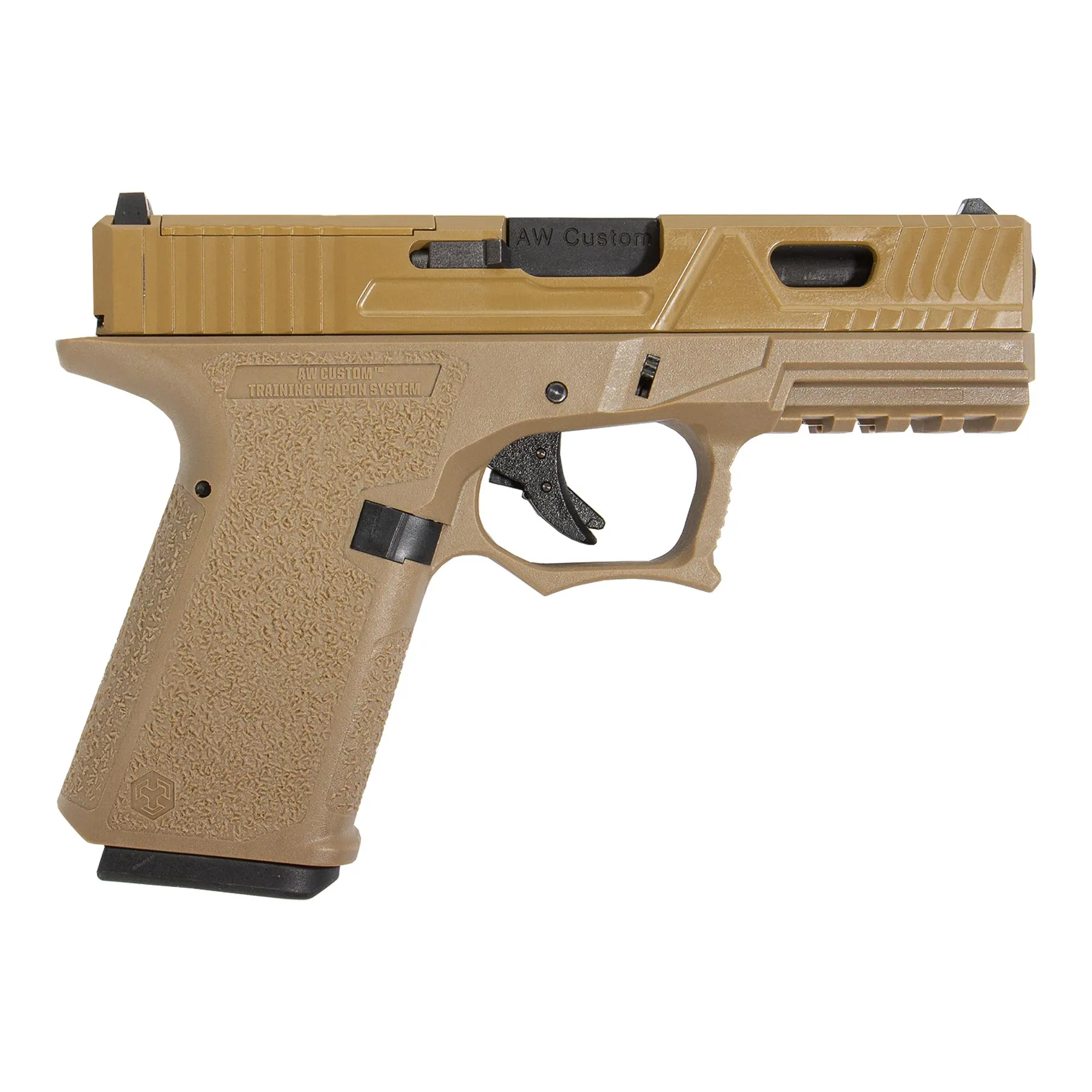AW Custom VX9 Mod.3 Precut GBB, Softair Pistole FDE
