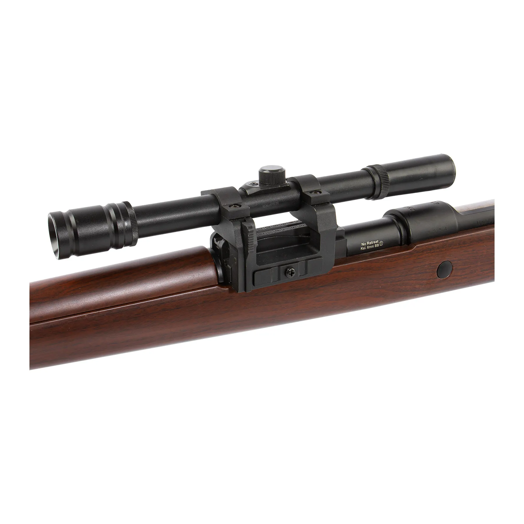 Kar98K Spring Scharfschützengewehr & Scope, Holz-Look Kar98K Spring Scharfschützengewehr & Scope, Holz-Look