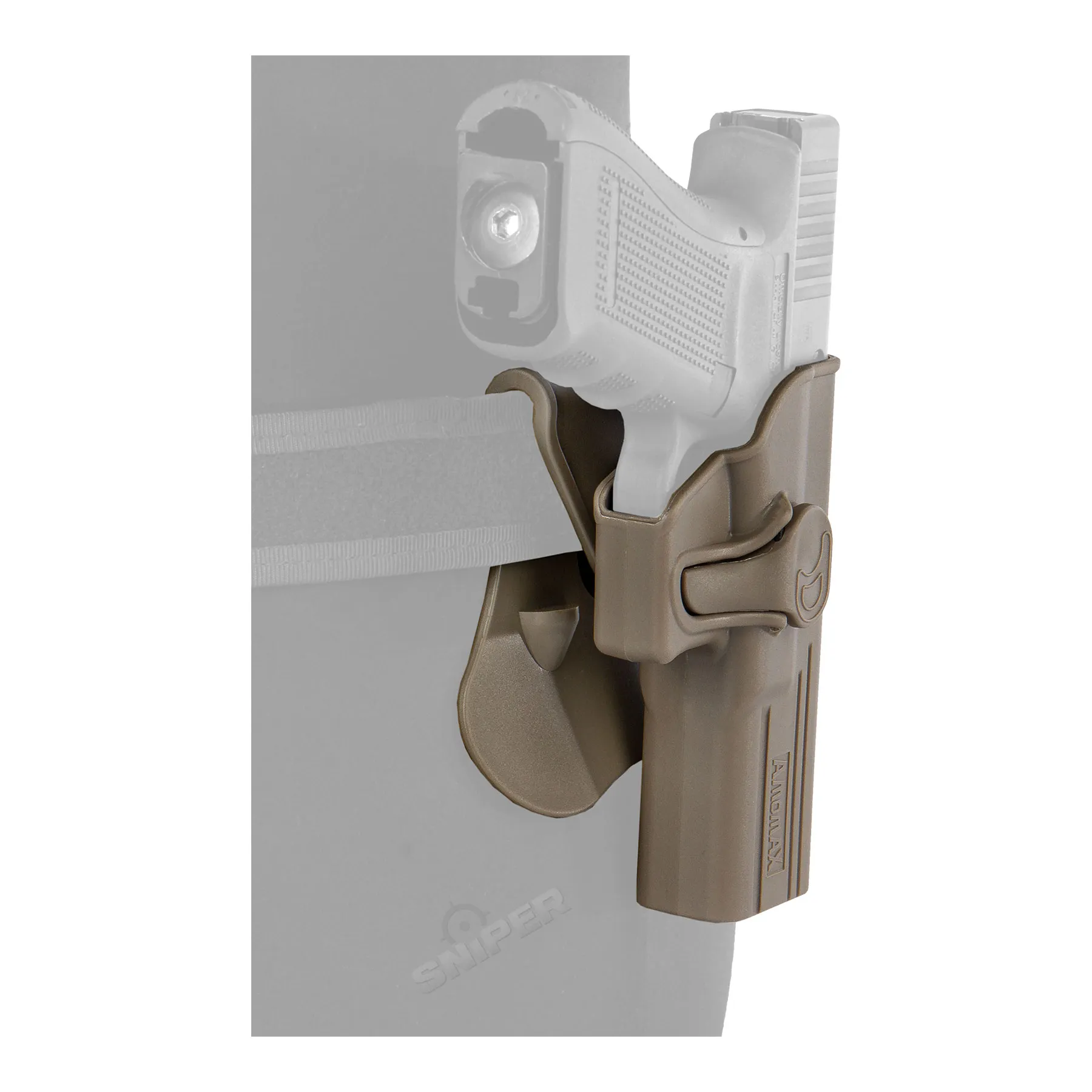 Formholster für Glock17, rechts, Tan