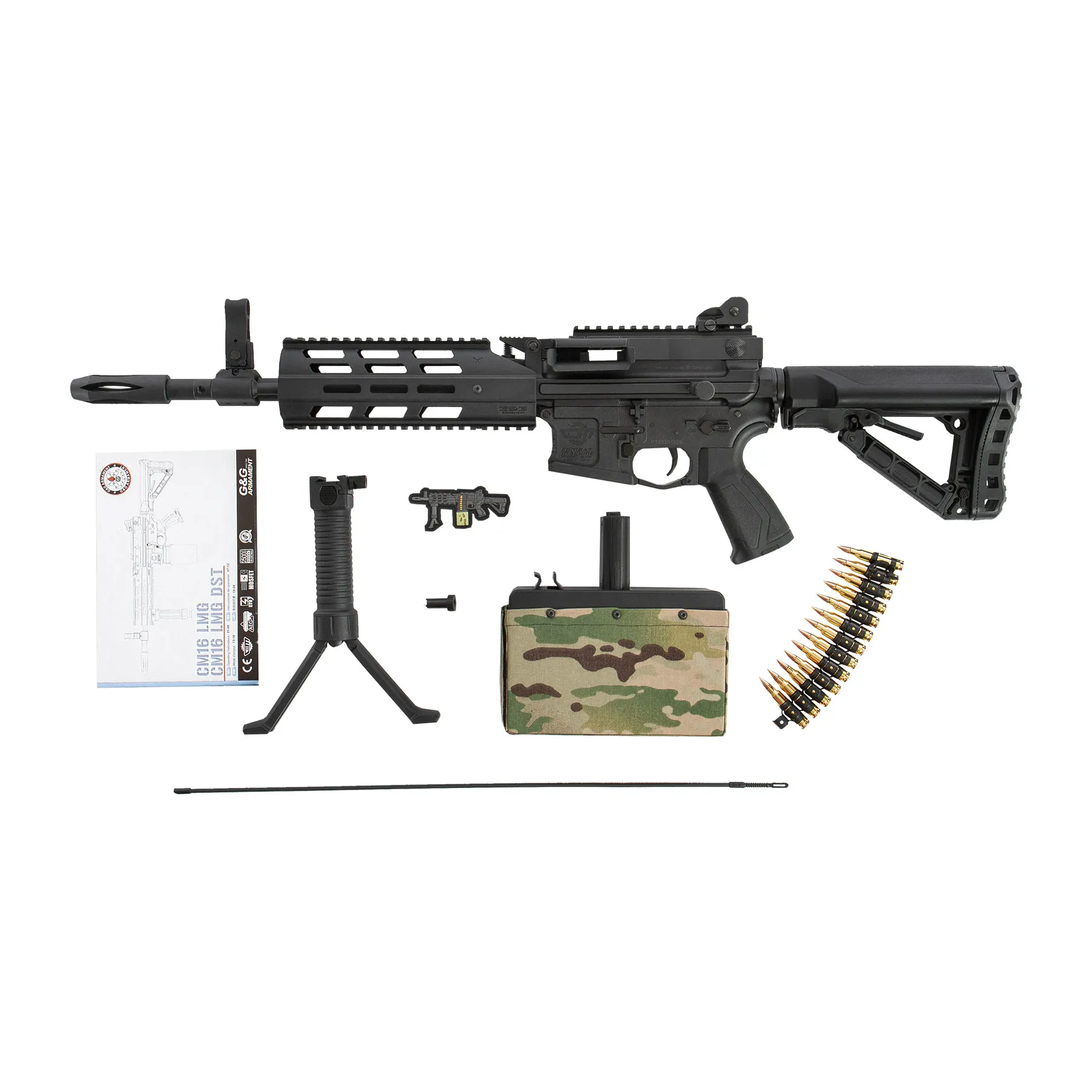 CM16 LMG (S)AEG, Black CM16 LMG (S)AEG, Black