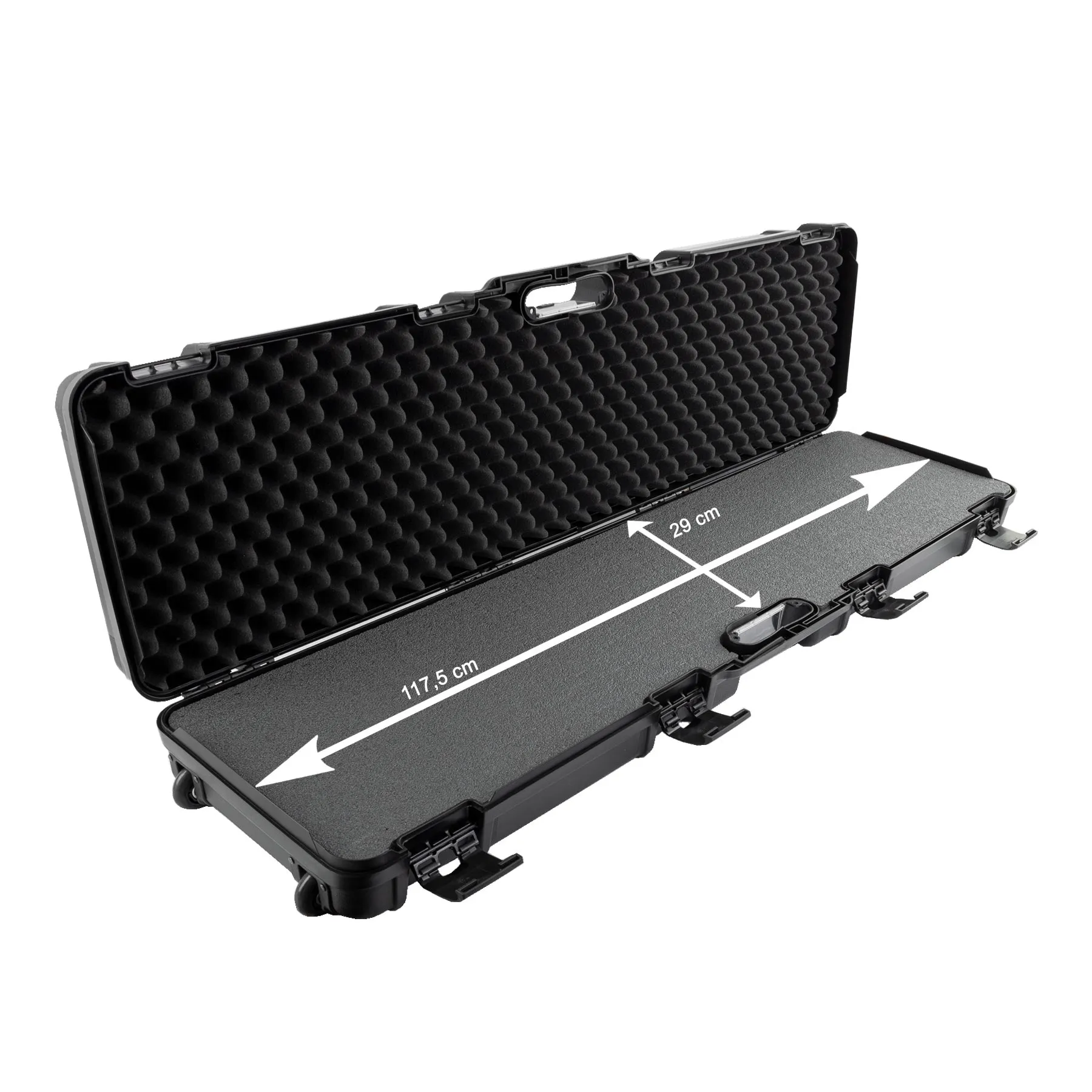 Reapo Waffenkoffer hard Pick&Plug 117,5 cm mit Rollen, Black