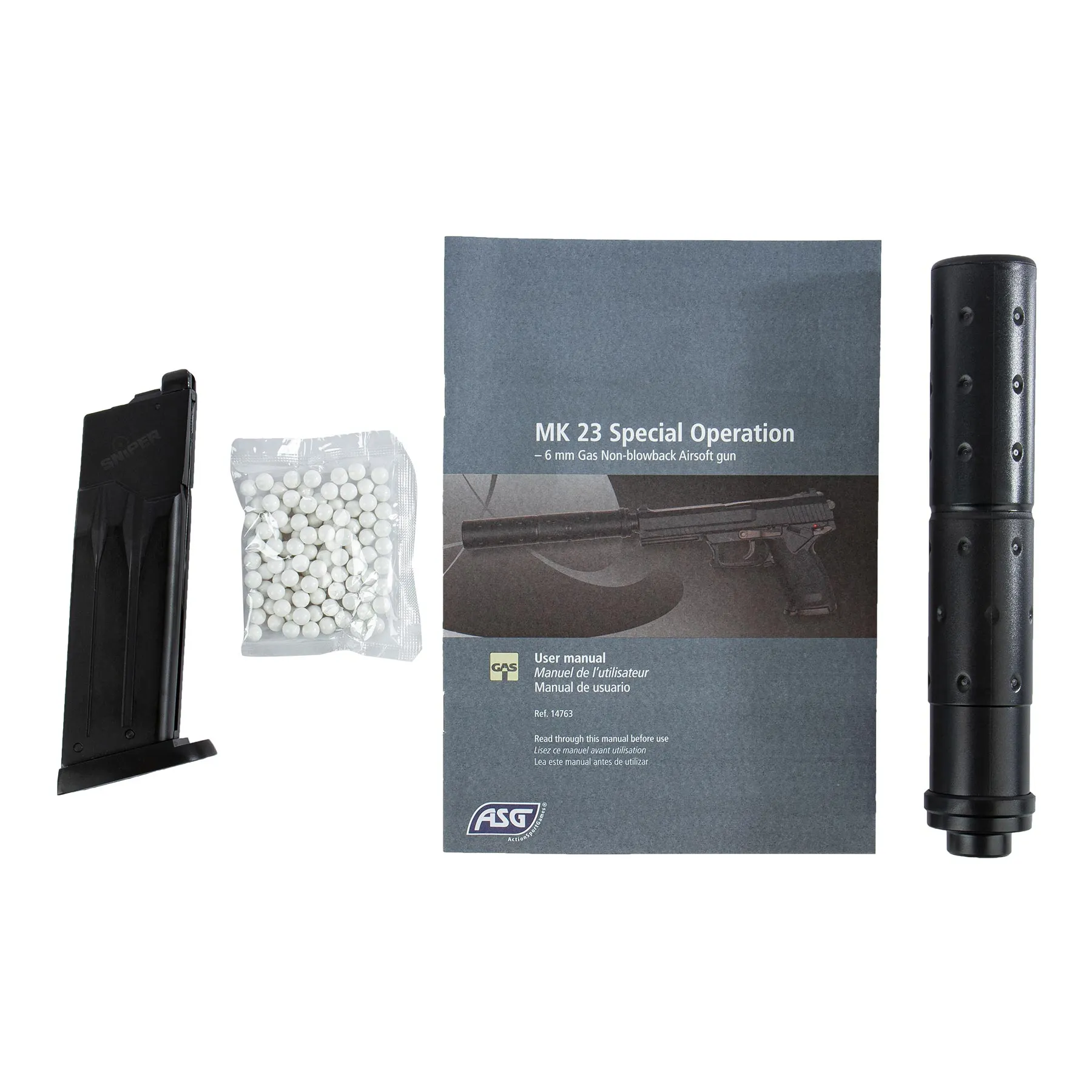 ASG MK23 Special Operations NBB Softair Pistole ASG MK23 Special Operations NBB Softair Pistole