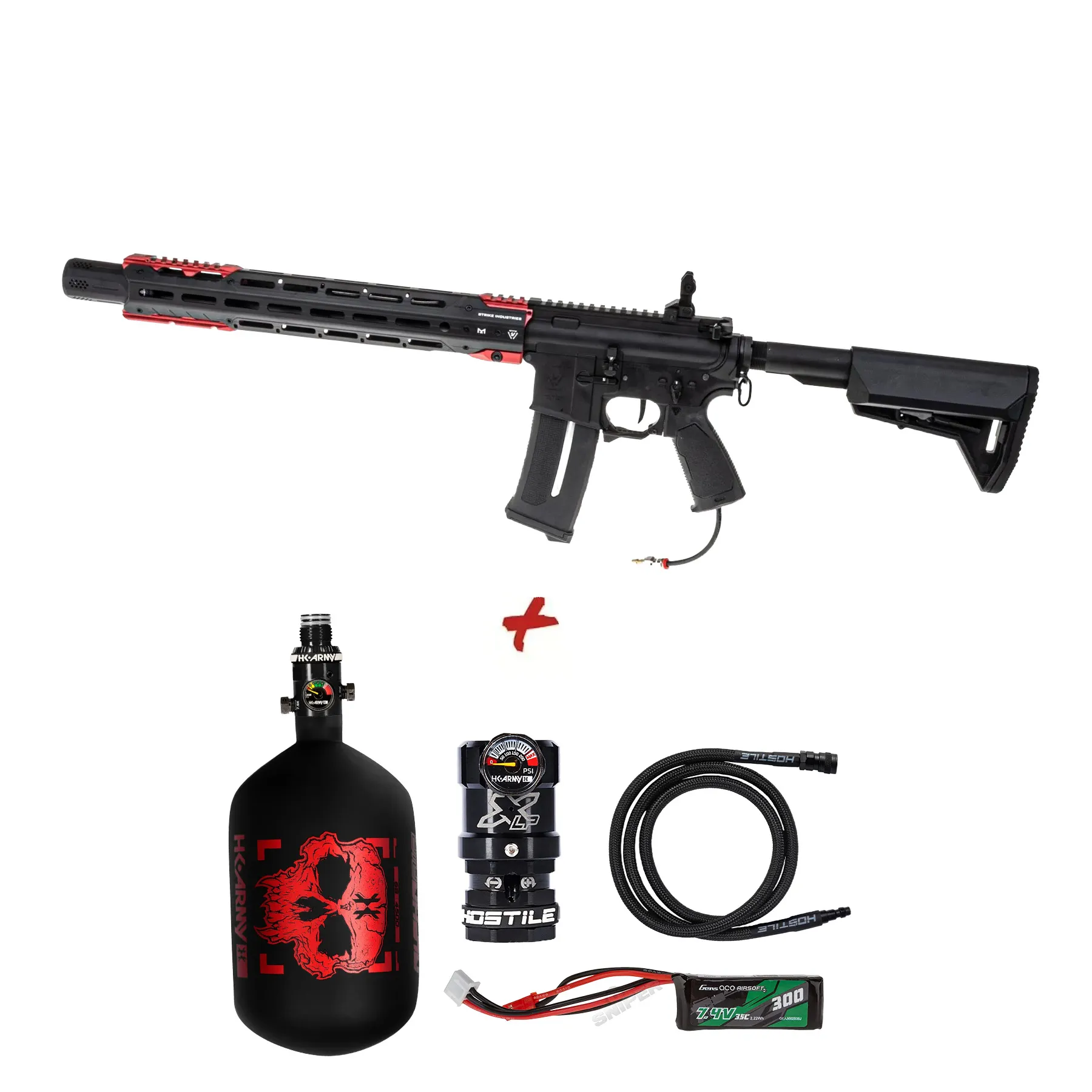 HPA Deal - SAC x Pulsar D2 Strike Industries Gridlock 15", Black/Red