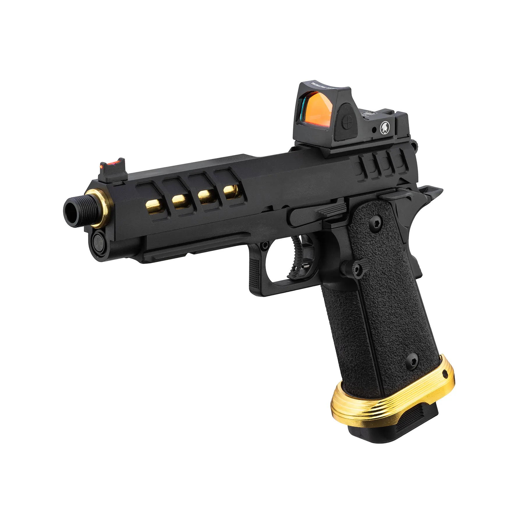 Lancer Tactical Heracles RMR Hi-Capa GBB Softairpistole, Black & Gold