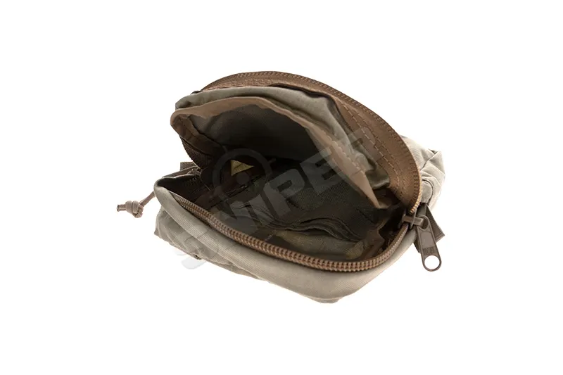 Vertical Double Zip Utility Pouch, Khaki
