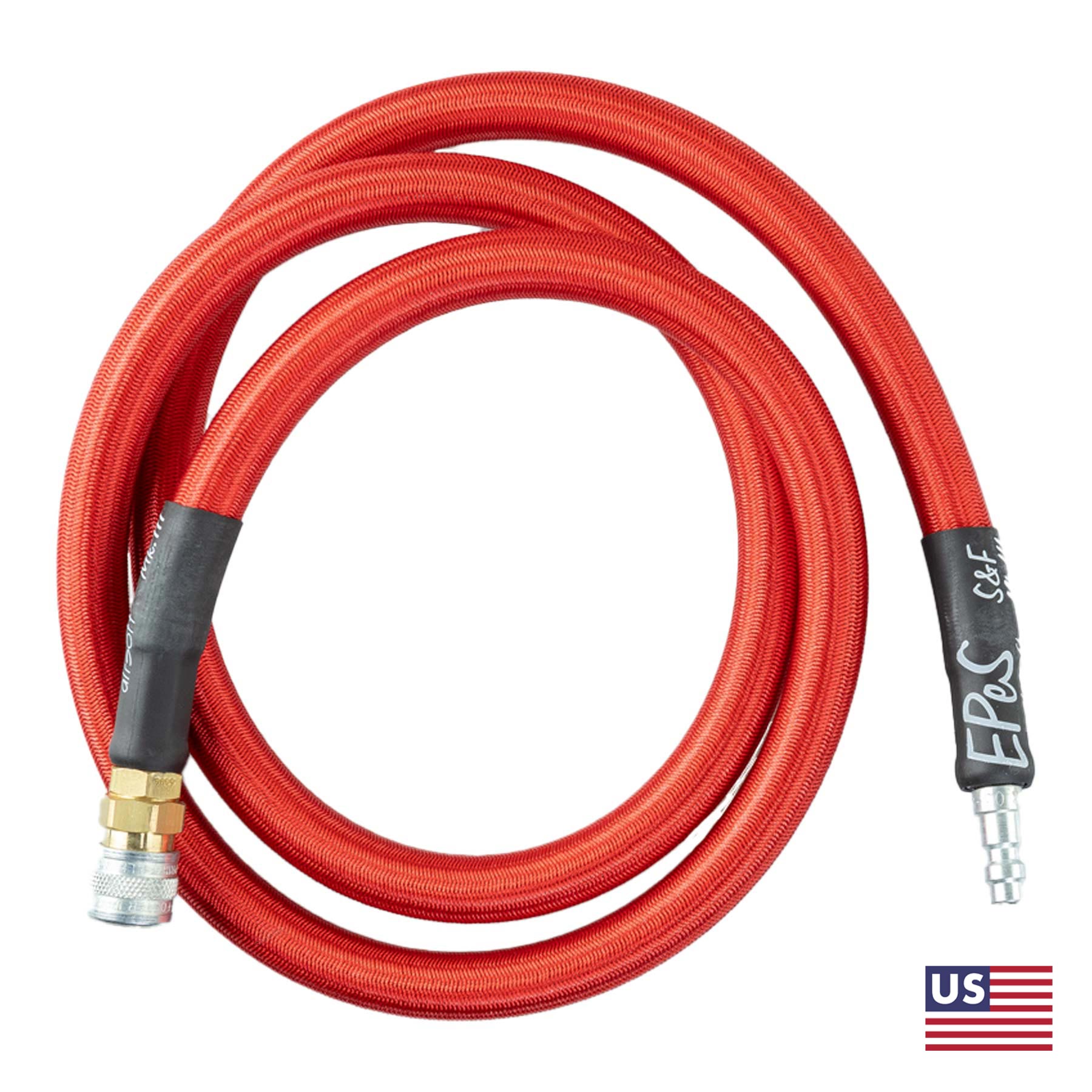 HPA S&F MK. III 115cm Braided Hose Line US, Red
