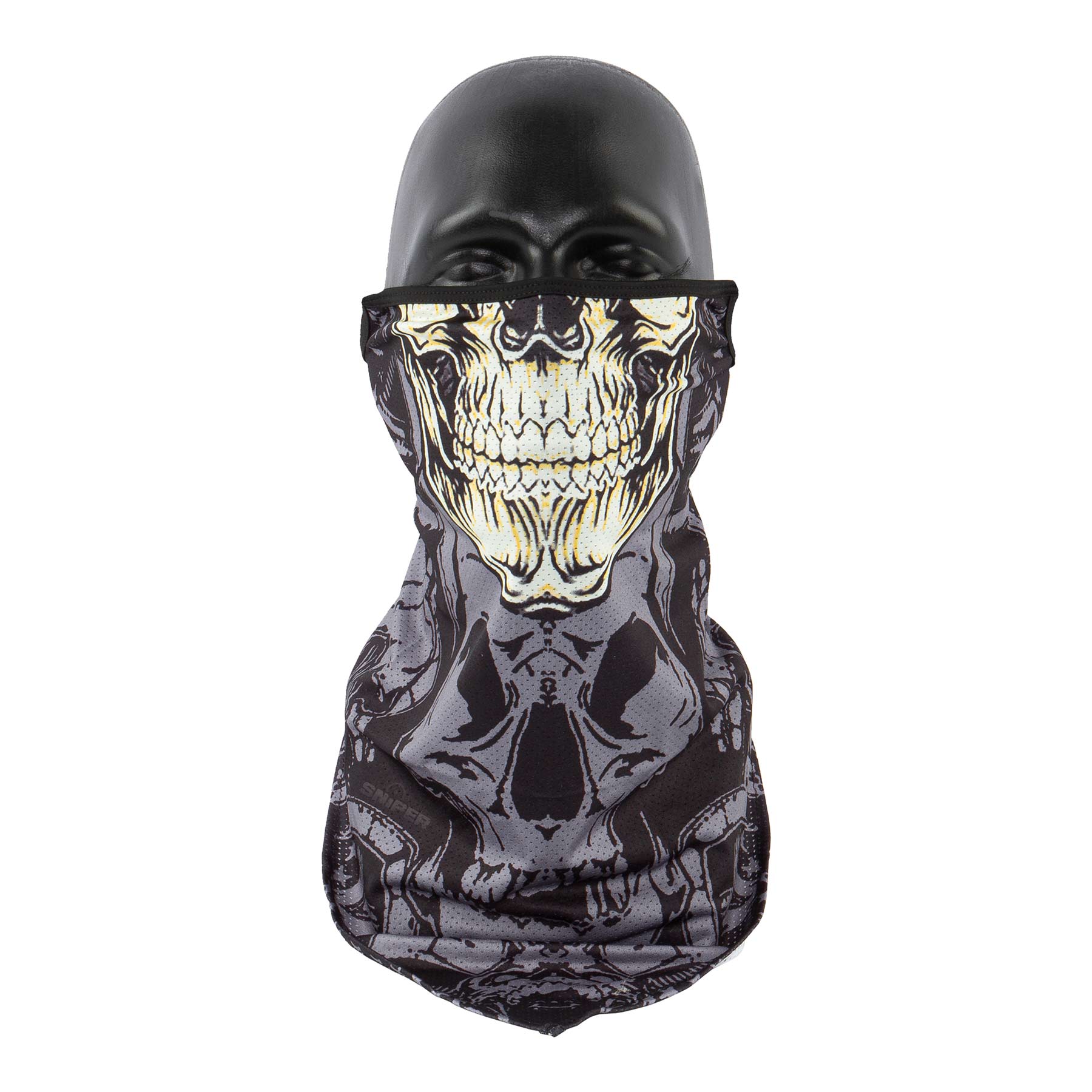 Stretch mask mit earloop yellow skull