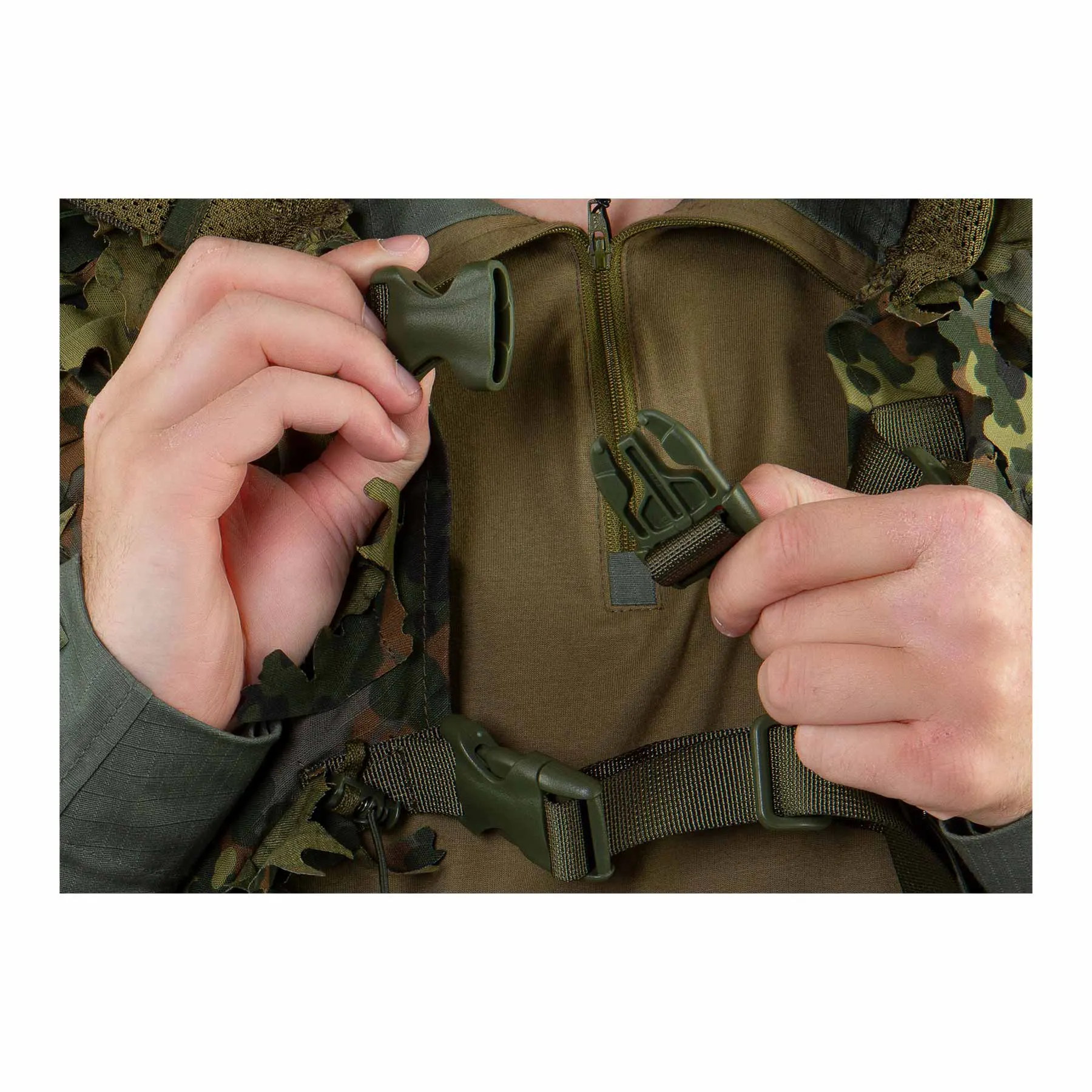 Invader Ghillie Base Leaf, Flecktarn Invader Ghillie Base Leaf, Flecktarn