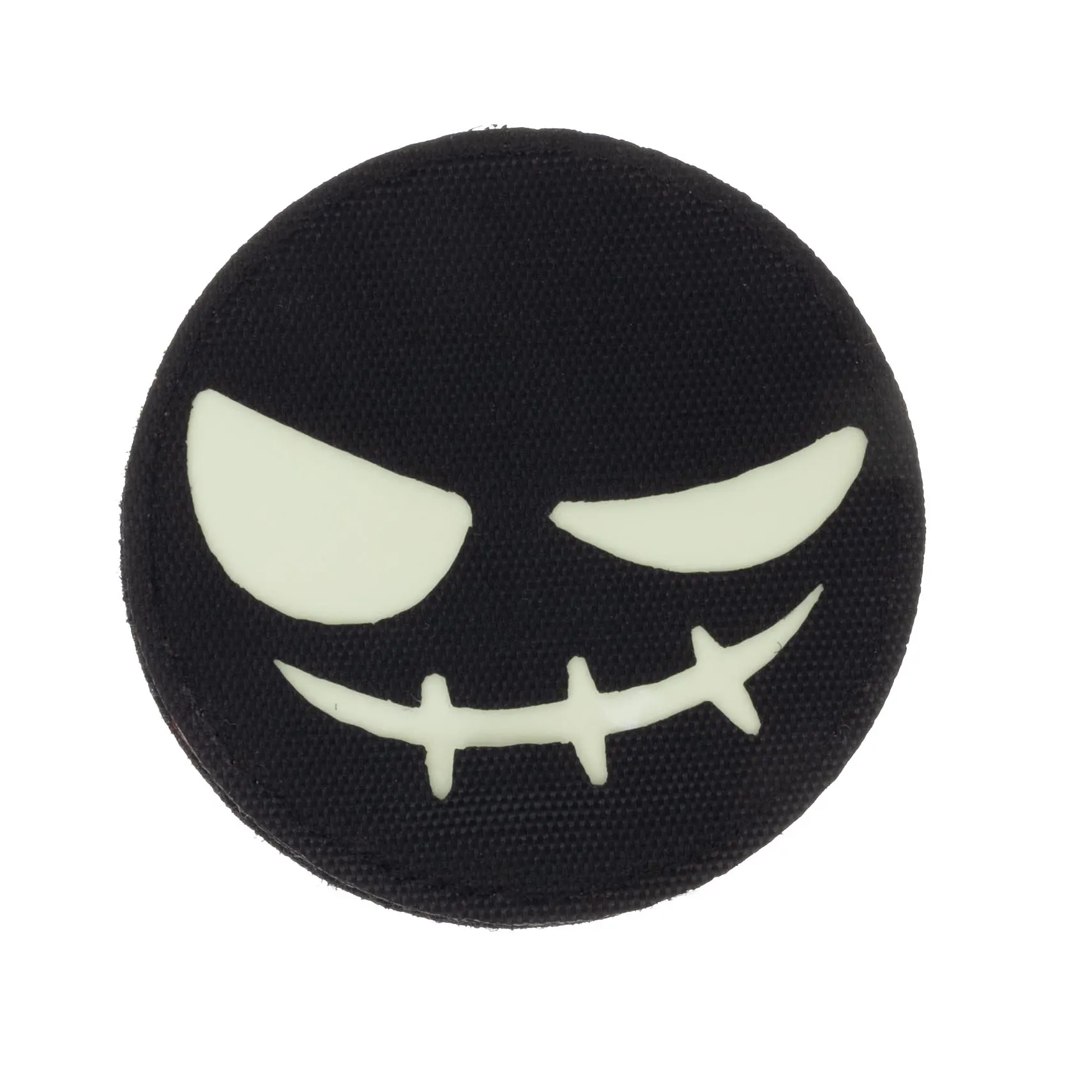Glow in the Dark - Laser Cut Patch Evil Smiley Face Glow in the Dark - Laser Cut Patch Evil Smiley Face