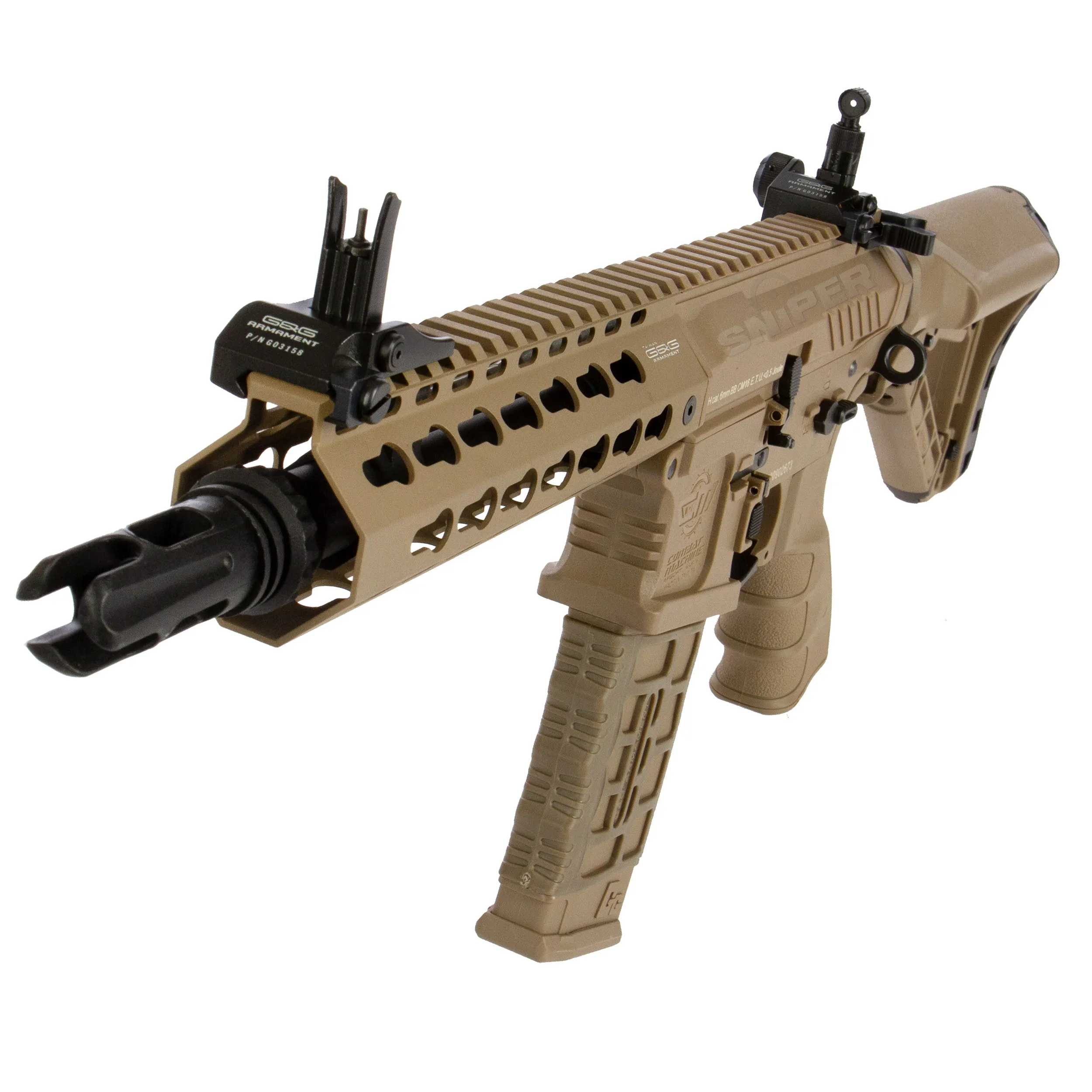 CM16 SRS ETU 0,5 Joule Desert, AEG Softair Gewehr