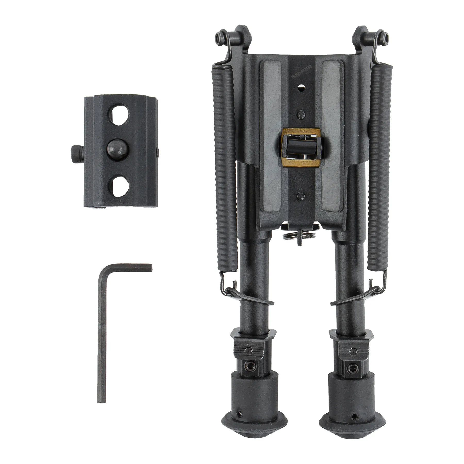 Vector Optics Sling Stud Bipod mit Feder, 6", Schwarz