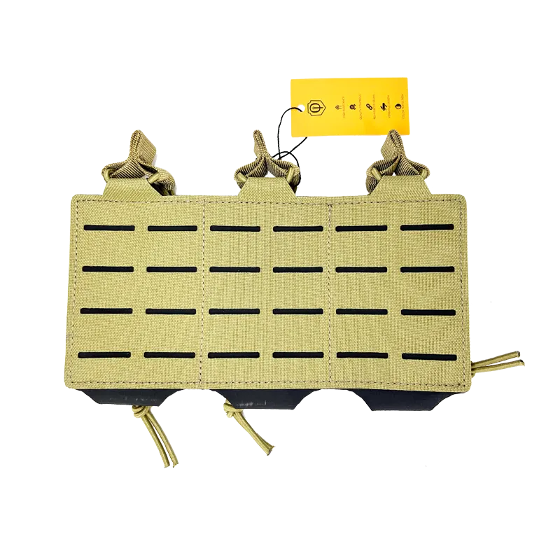 Conquer Triple M4 Mag Pouch, Tan Conquer Triple M4 Mag Pouch, Tan
