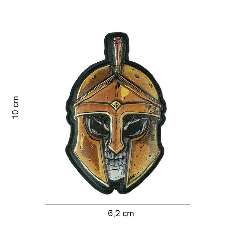 Patch 3D PVC Skull Spartan
