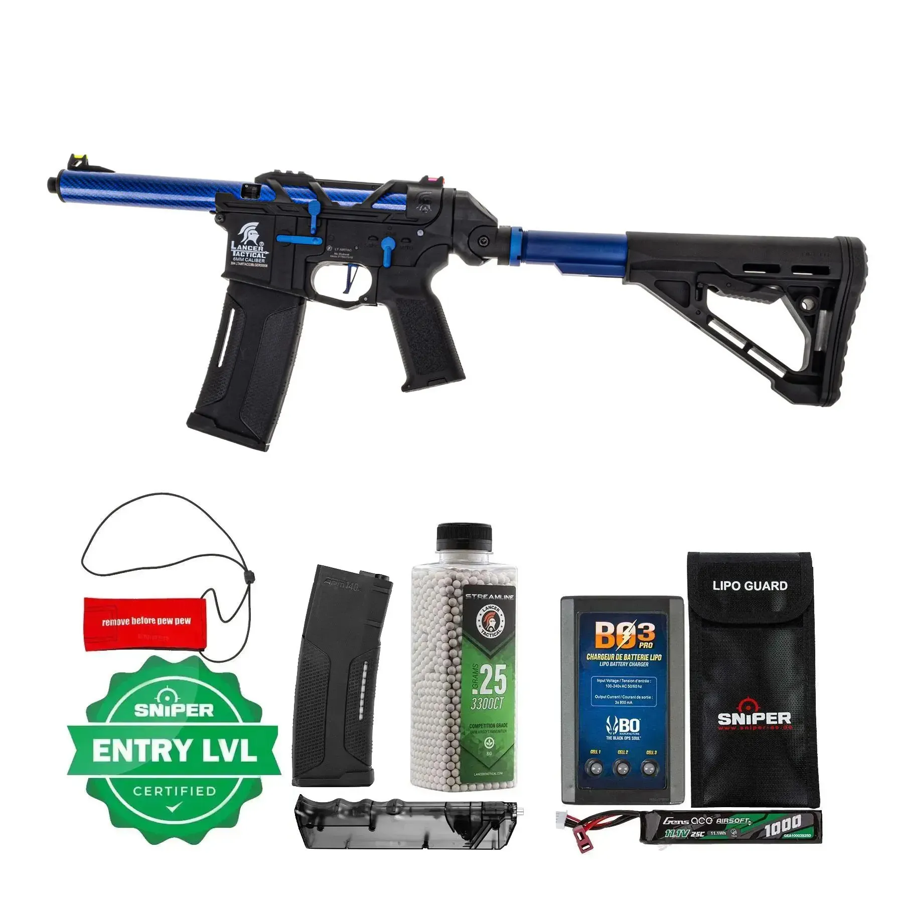 Einsteiger Set #1 - Lancer Tactical x AIRTAC M4 Speedsoft Gen3, Blue